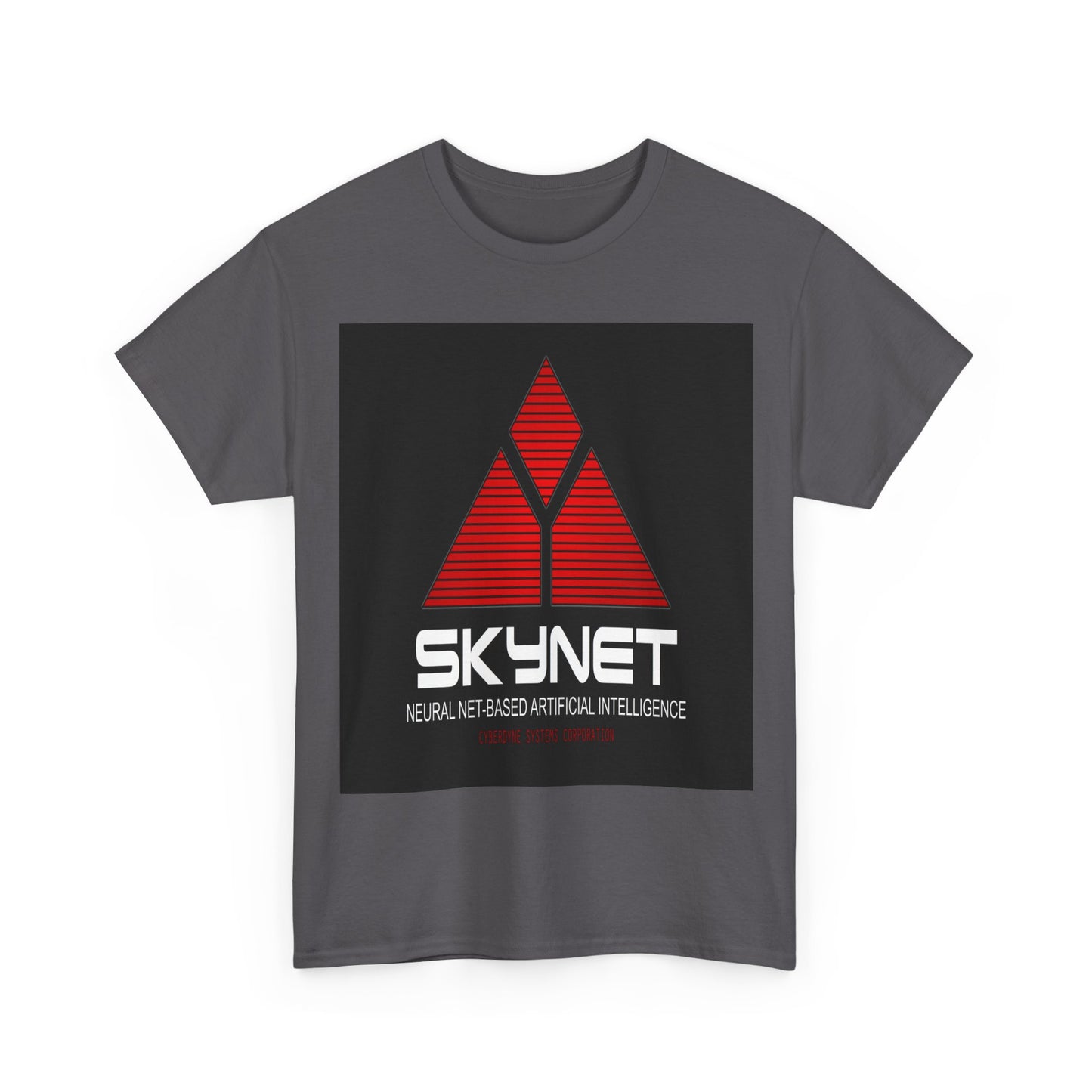 Skynet Logo Tee — Retro Red AI Graphic T-Shirt
