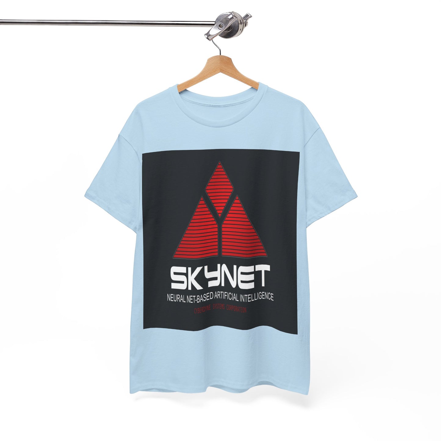 Skynet Logo Tee — Retro Red AI Graphic T-Shirt