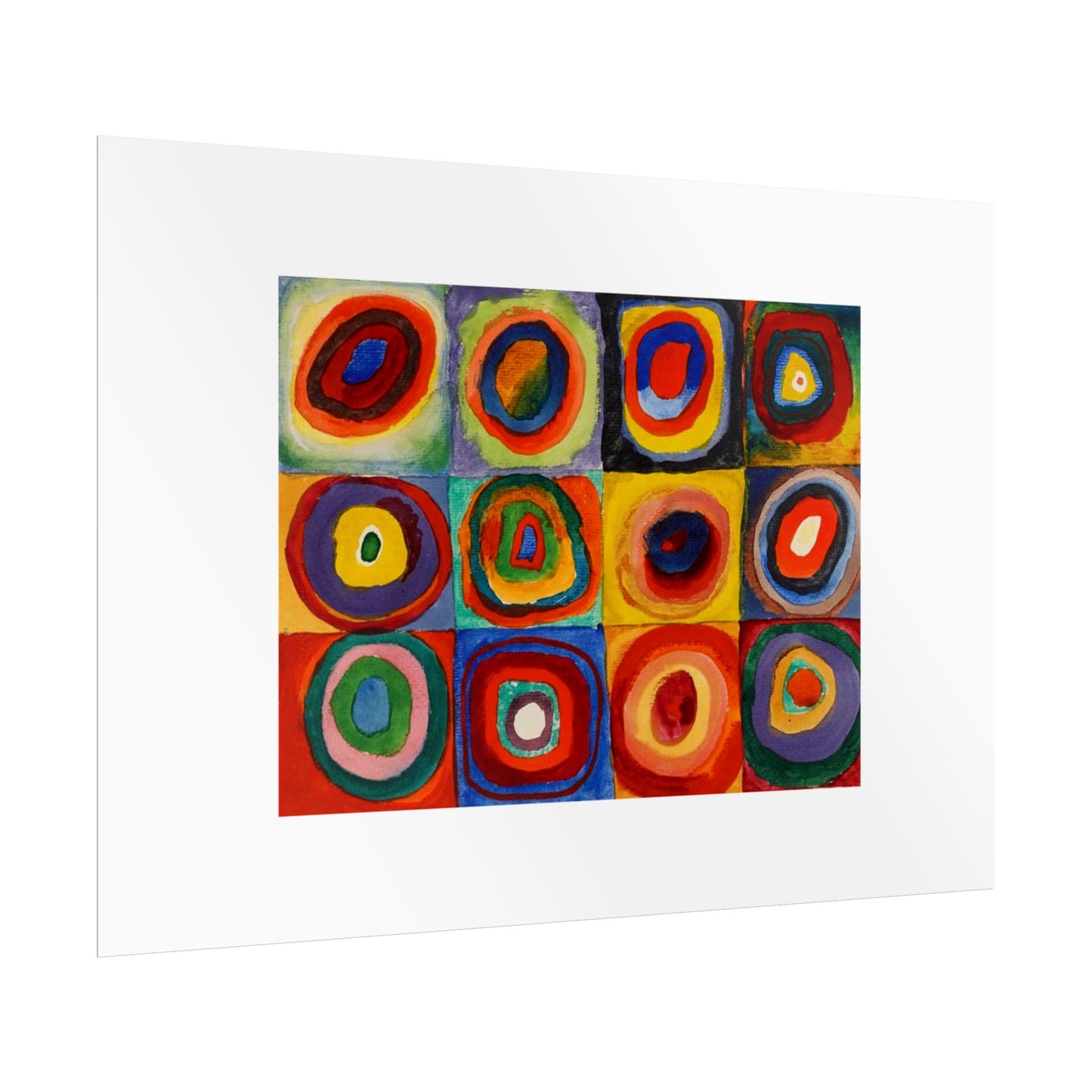 Colour Study, Squares with Concentric Circles by Vassily Kandinsky Wall Art Print