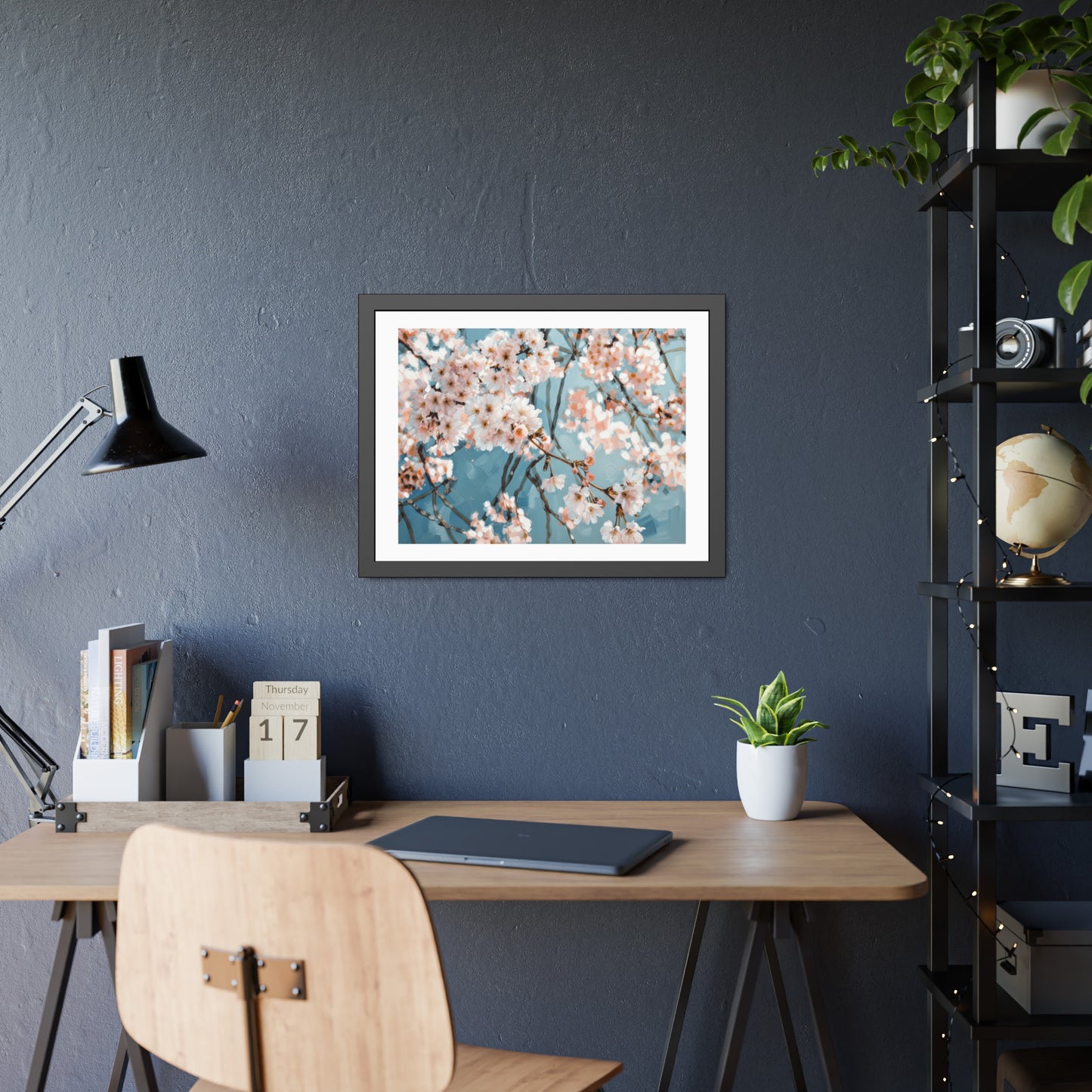 Cherry Blossom Framed Poster — Floral Wall Art Print