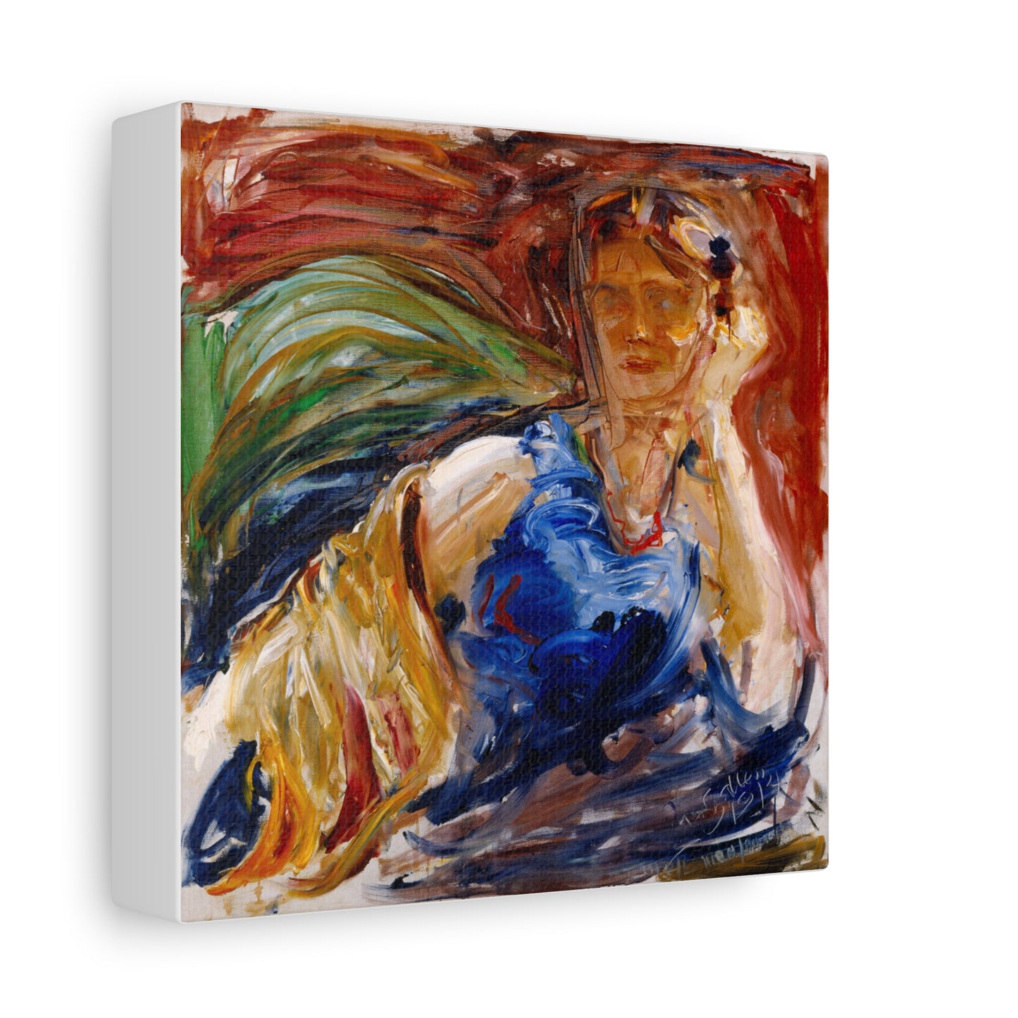 Portrait of hyllis Sjostrom by Akseli Gallen-Kallela Canvas Wall Art Print