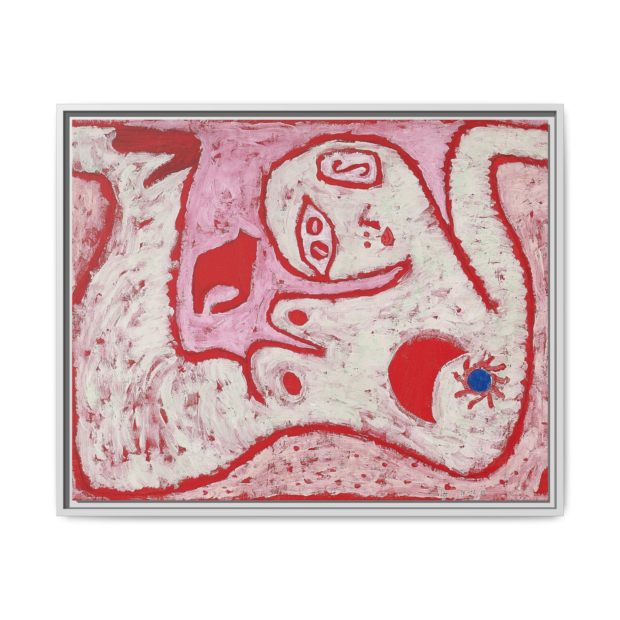 A Woman For Gods by Paul Klee Matte Canvas Framed Wall Art Decor