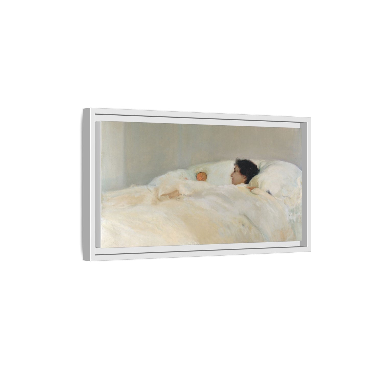 Mother by Joaquin Sorolla y Bastida Framed Matte Canvas Wall Art Print