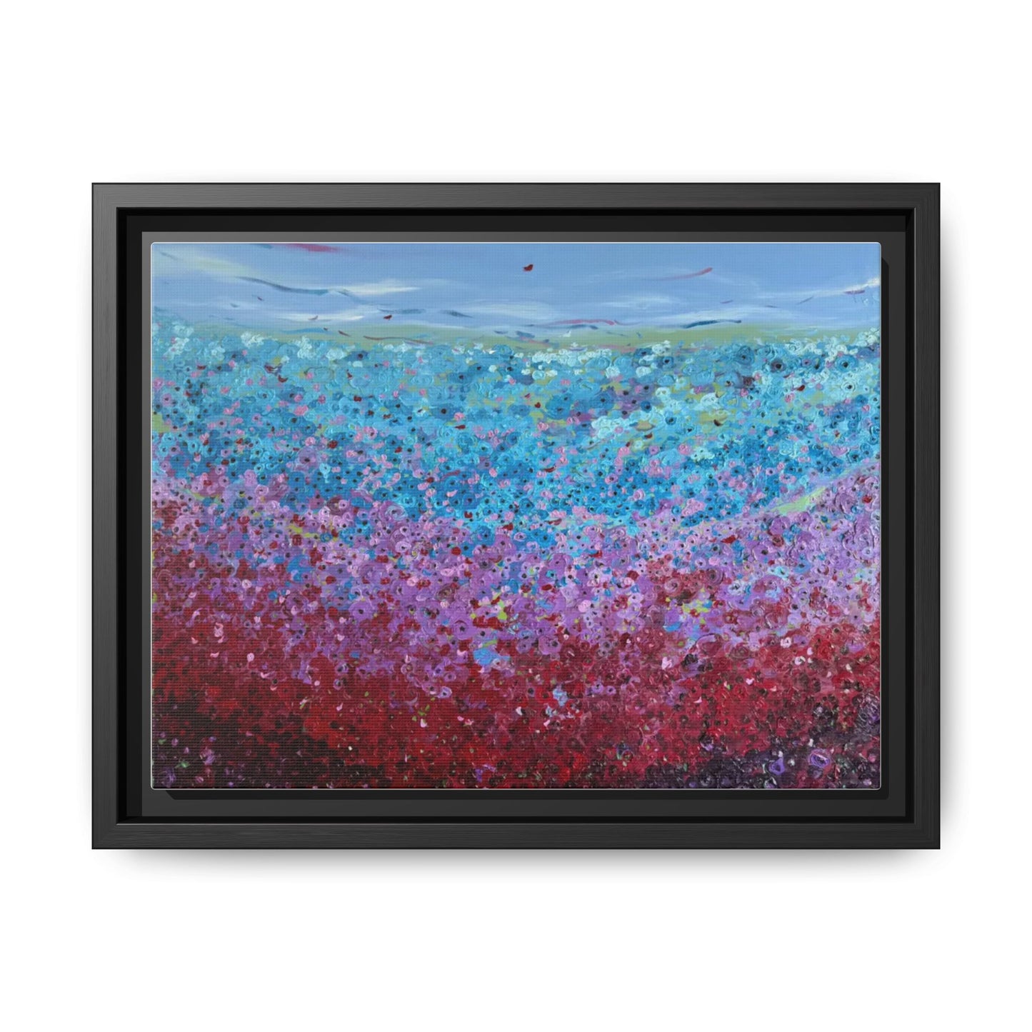 Bloom by Unknown Framed Matte Canvas Abstract Floral Field Wall Art