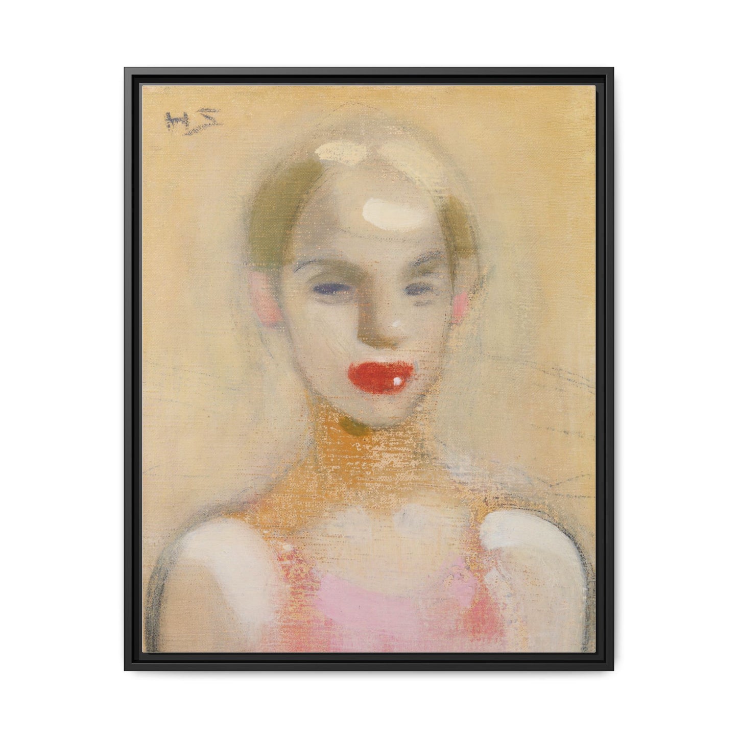 Circus Girl by Helene Schjerfbeck Framed Matte Canvas Portrait Art Print