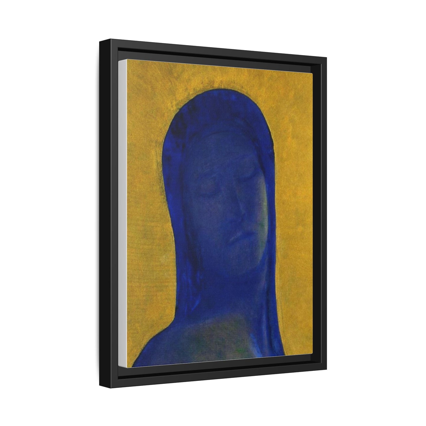 Closed Eyes by Odilon Redon Framed Matte Canvas Wall Art Print