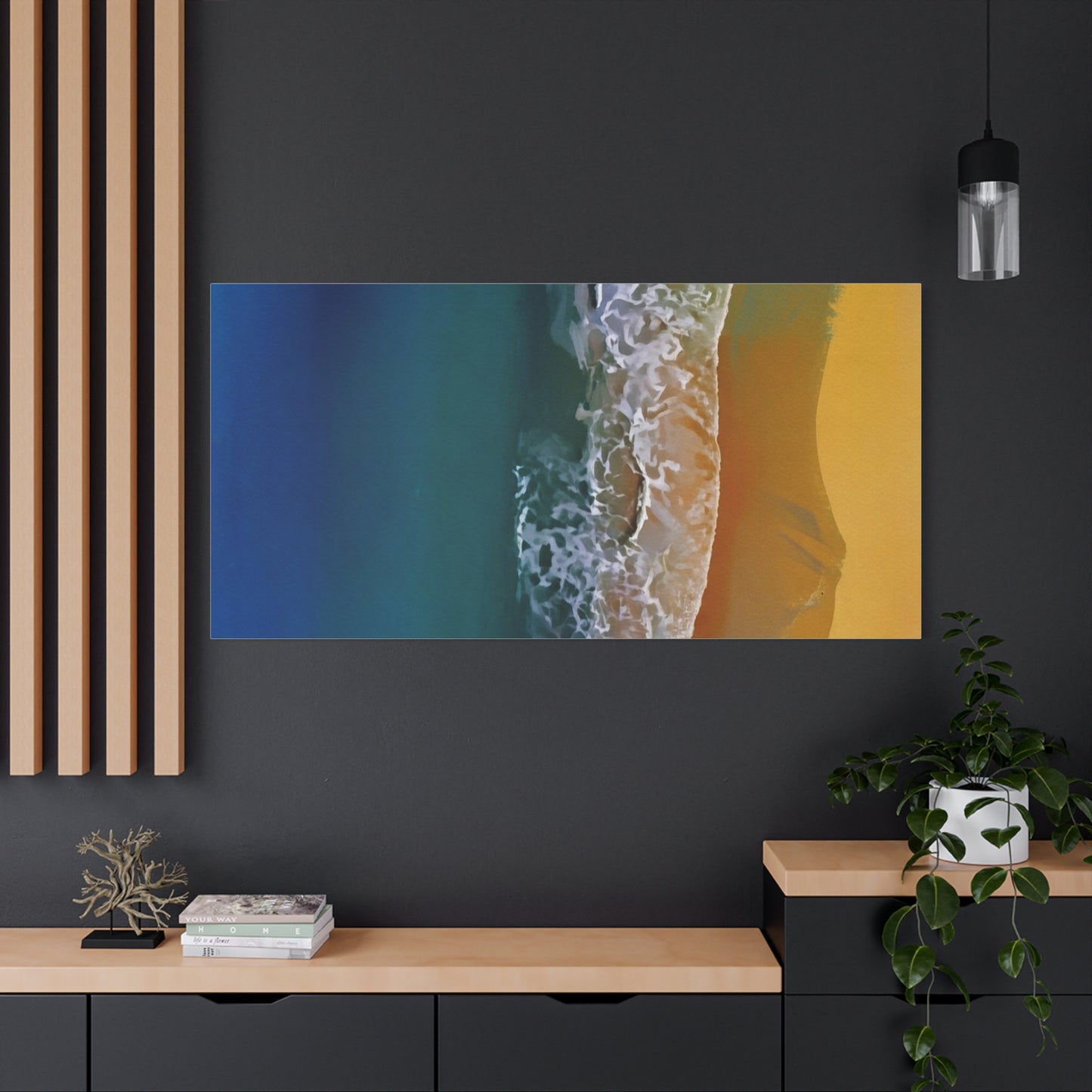 Coastal Waves Matte Canvas Print — Ocean Beach Wall Art