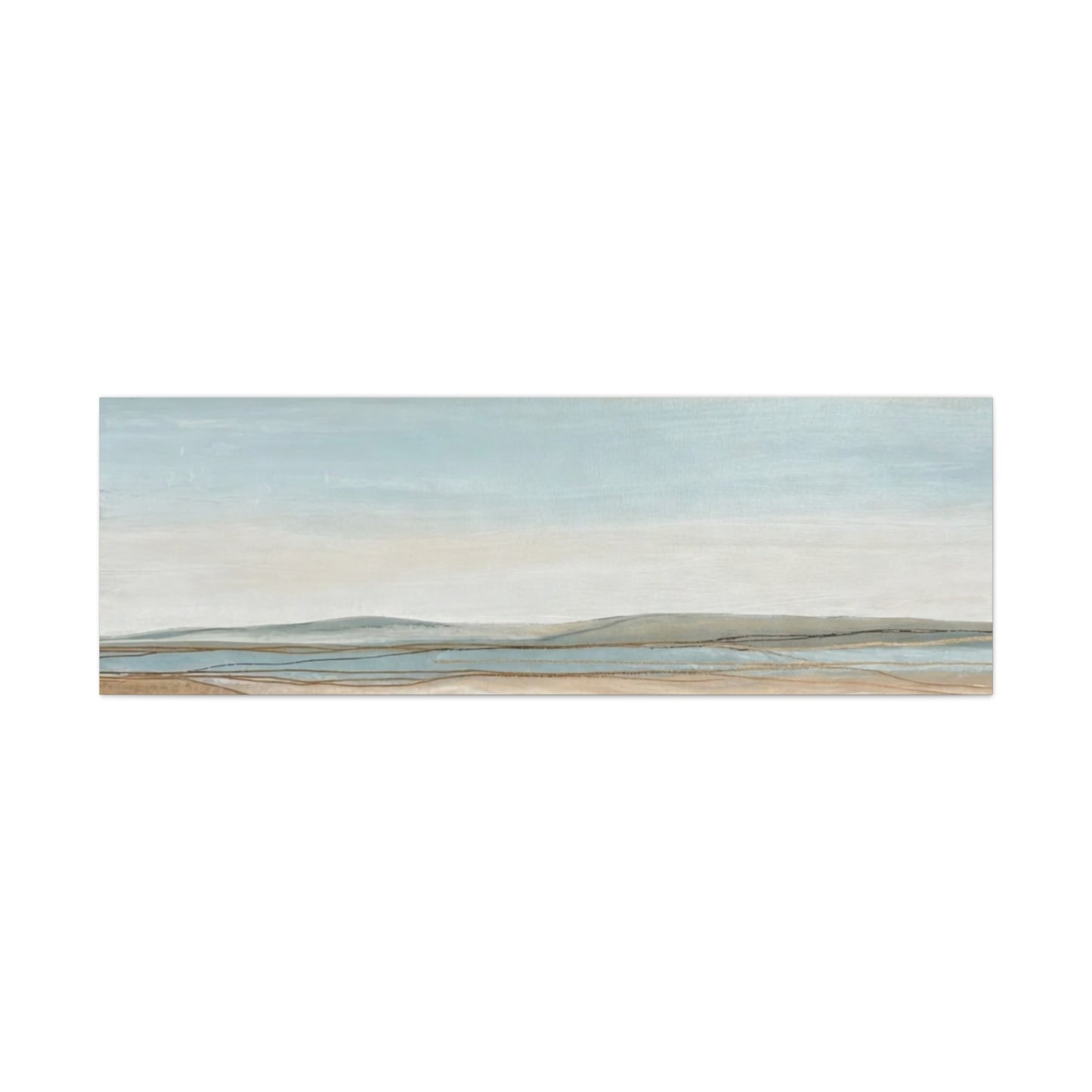 Coastal Pastel Landscape Canvas — Matte Stretched Wall Art