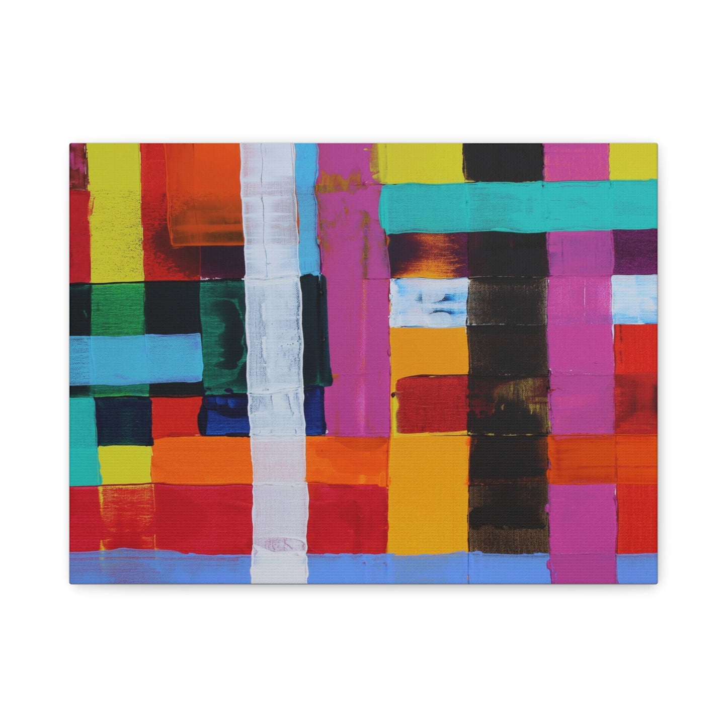 Farbfeld Malerei (Acryl) by Unknown Artist Matte Canvas Print Wall Art