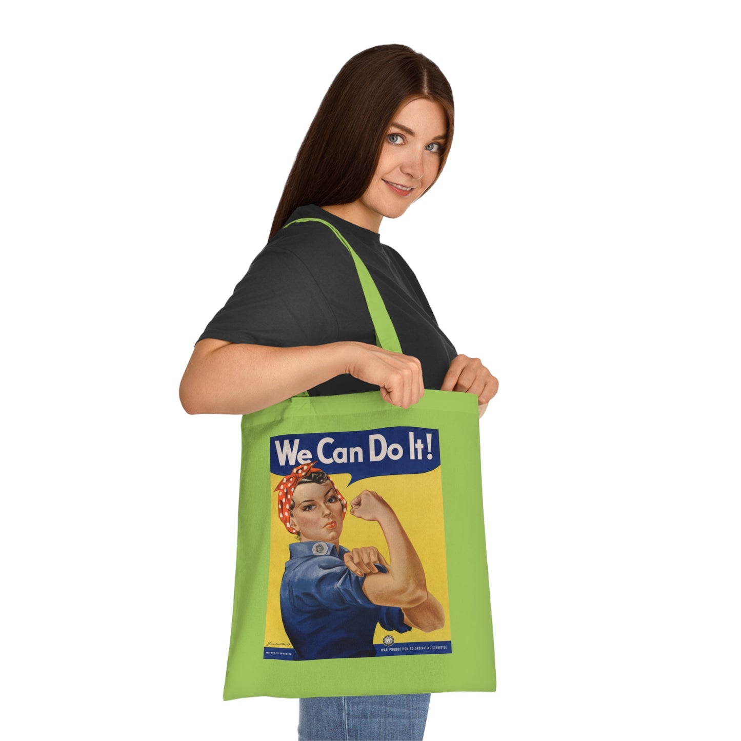We Can Do It! Rosie the Riveter Cotton Tote — Vintage Feminist Empowerment Shopper