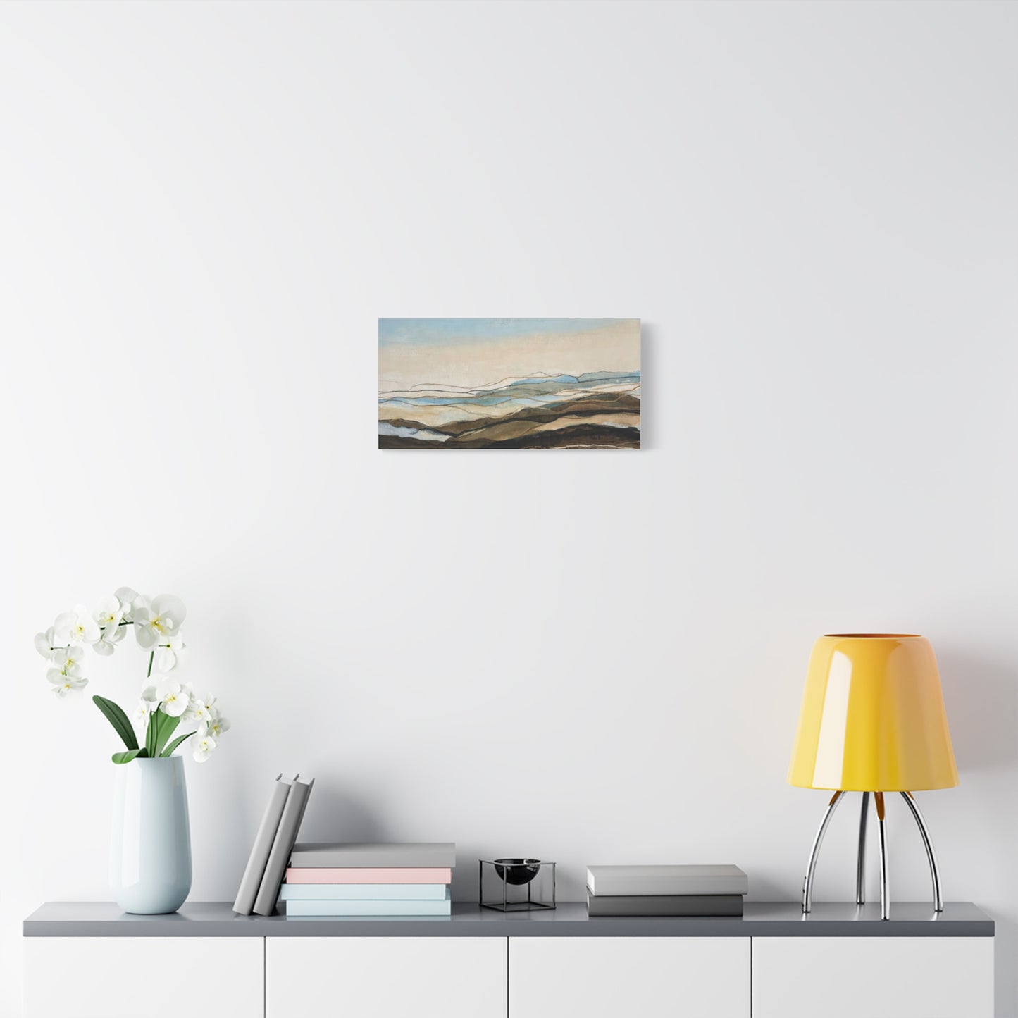 Abstract Coastal Landscape Matte Canvas – Stretched Wall Art