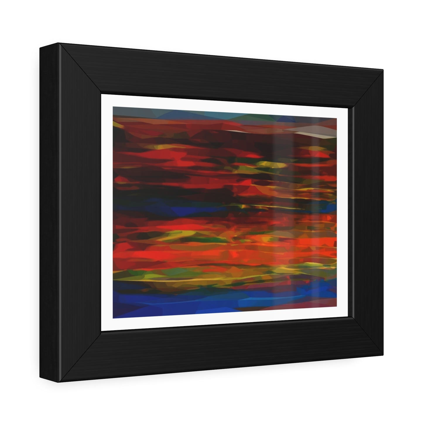 Abstract Sunset Framed Poster — Colorful Modern Wall Art