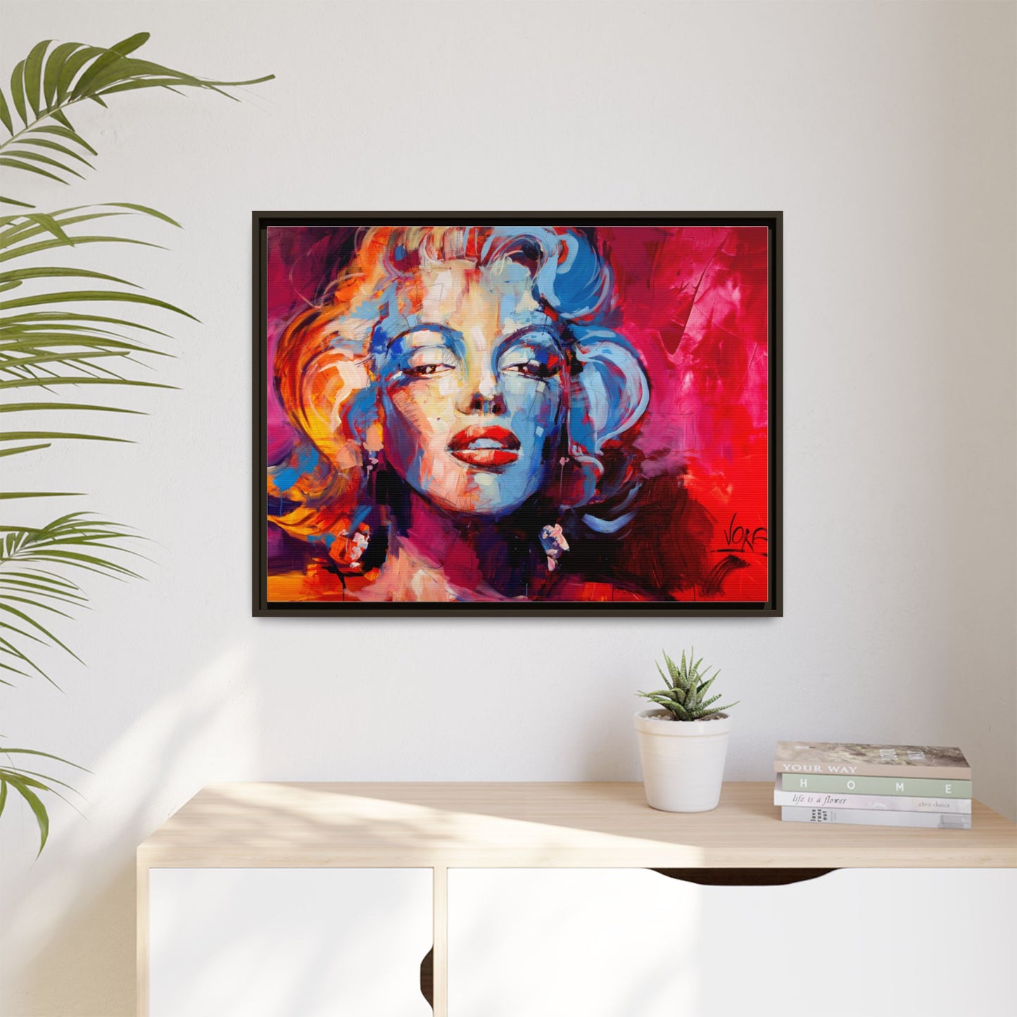 Marilyn Monroe attributed to Voke Matte Canvas Framed Wall Art