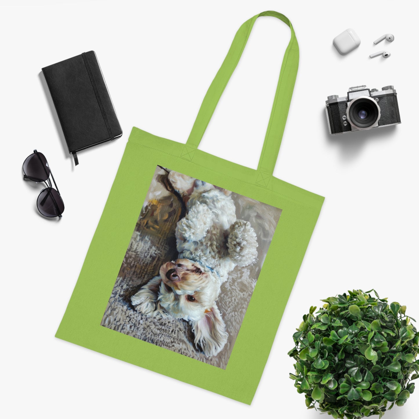 Cute Puppy Photo Cotton Tote — Adorable Dog Lover Gift Tote Bag