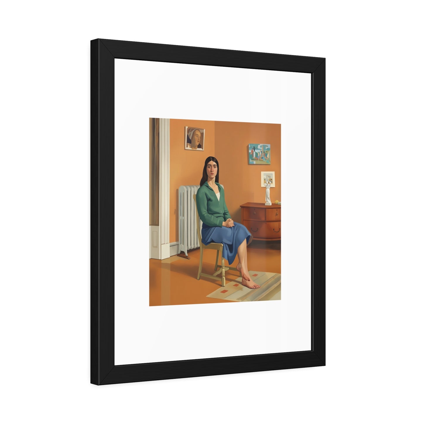 Framed Art Print — Contemporary Figurative Portrait Poster