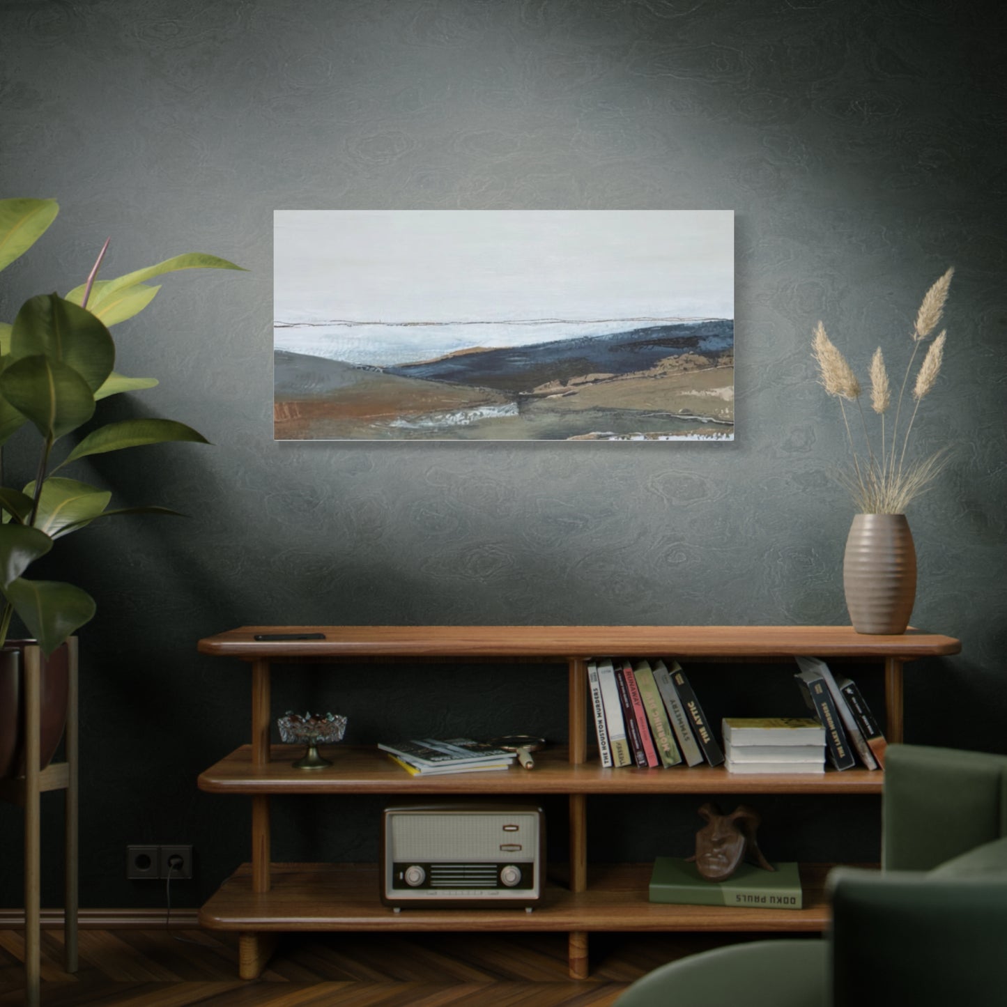 Abstract Coastal Landscape Canvas — Stretched Matte Wall Art