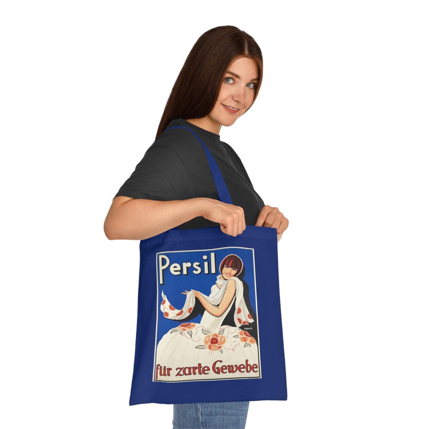 Vintage Persil Poster Cotton Tote — Retro Laundry Advertising Graphic Bag