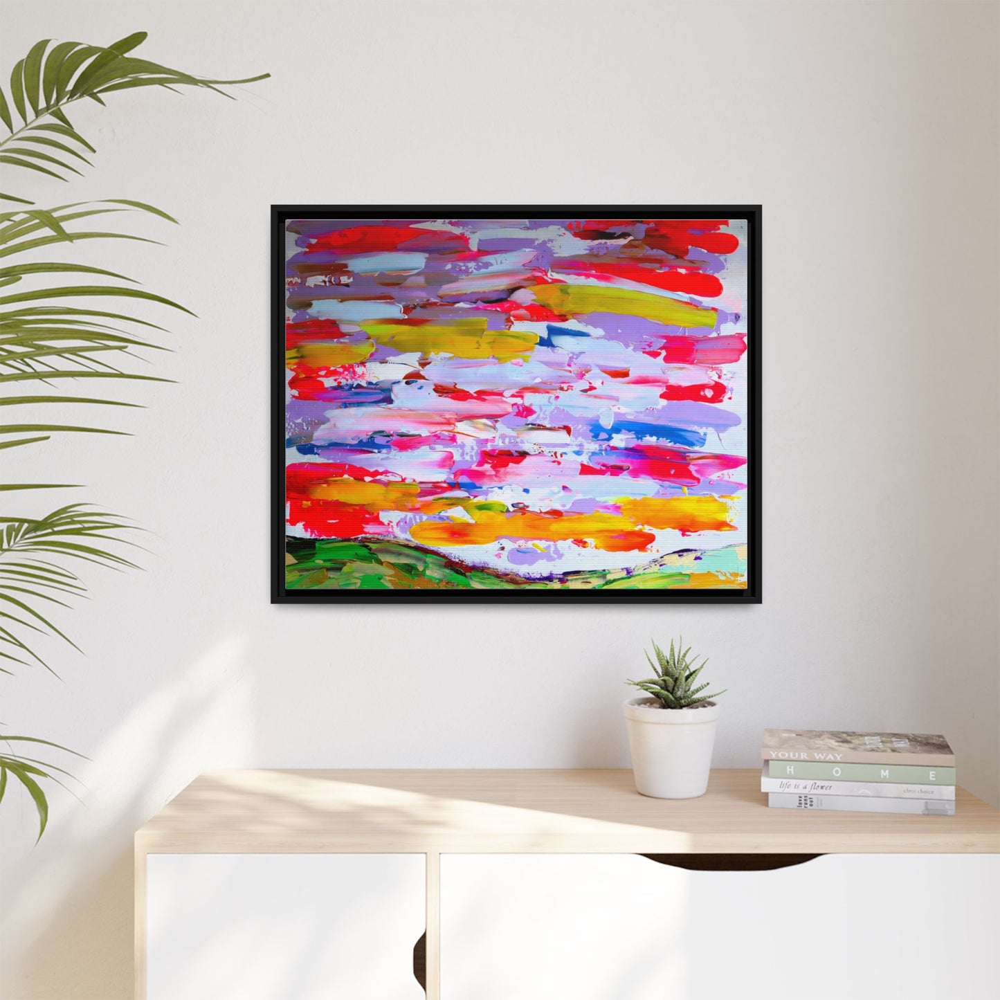 Sunny day in may by Norman Barrett Framed Matte Canvas Wall Art