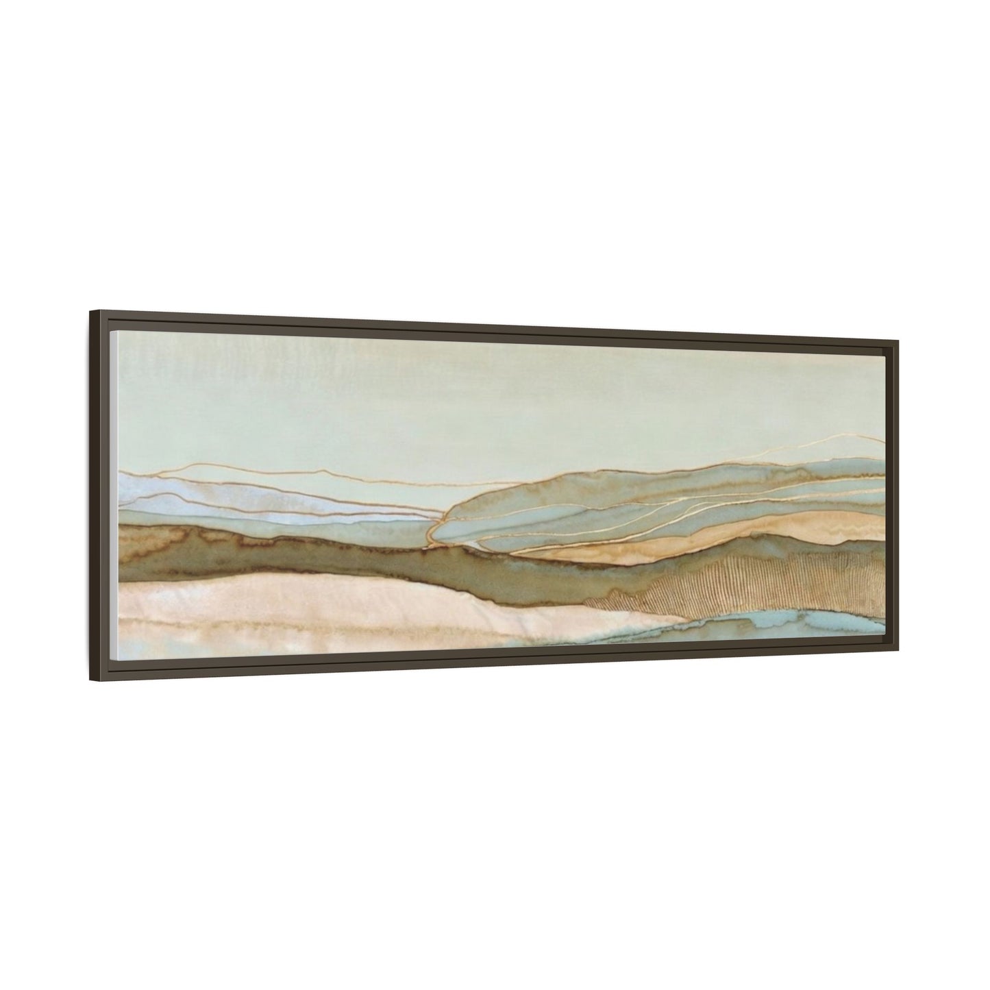 Framed Matte Canvas Coastal Abstract Landscape Wall Art