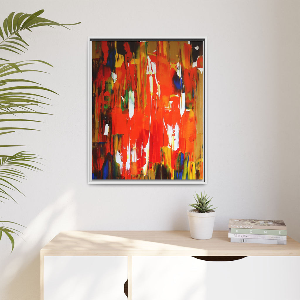 Burn baby burn by Norman Barrett Framed Matte Canvas Wall Art