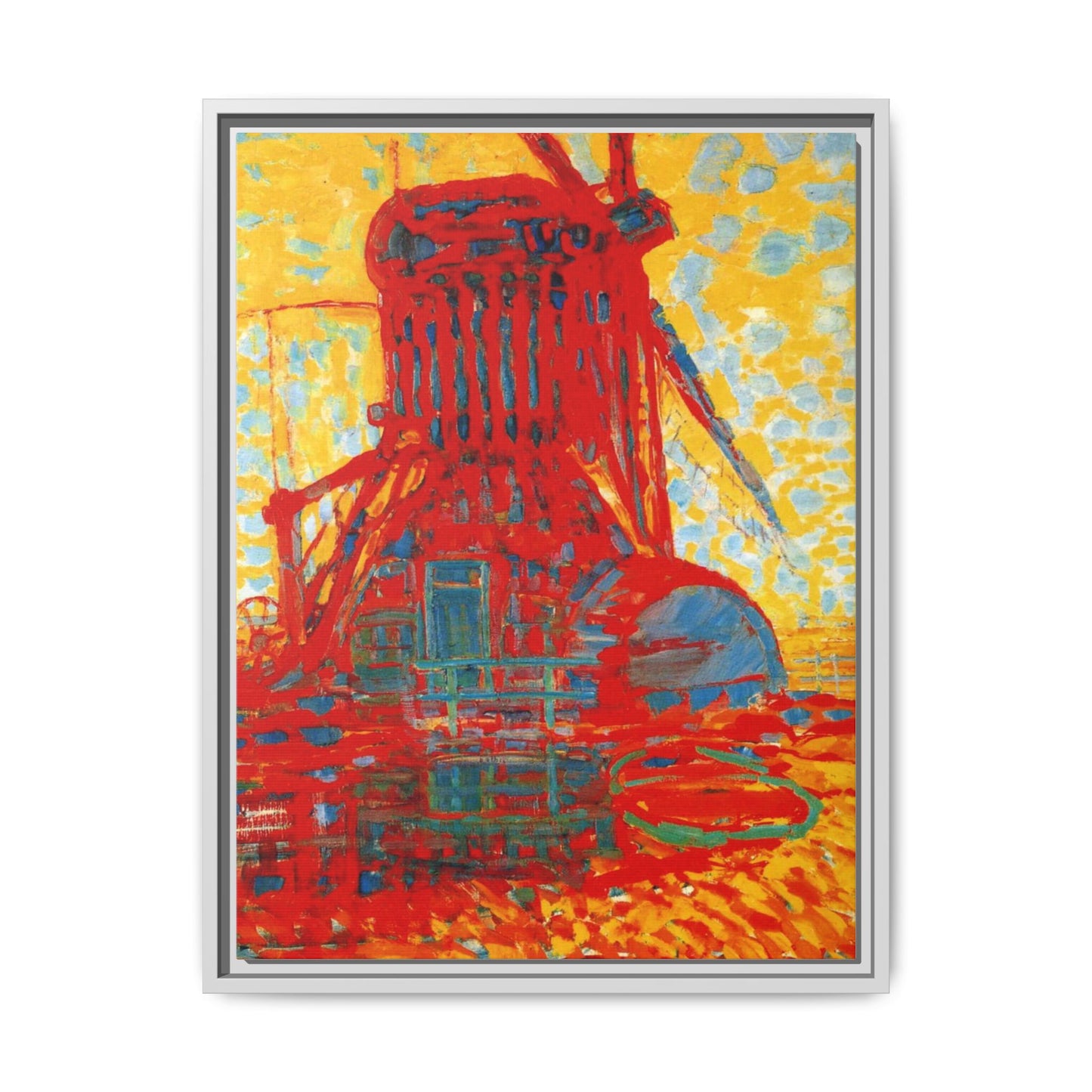 Mill by Sunlight by Piet Mondrian Matte Framed Canvas Wall Art Print