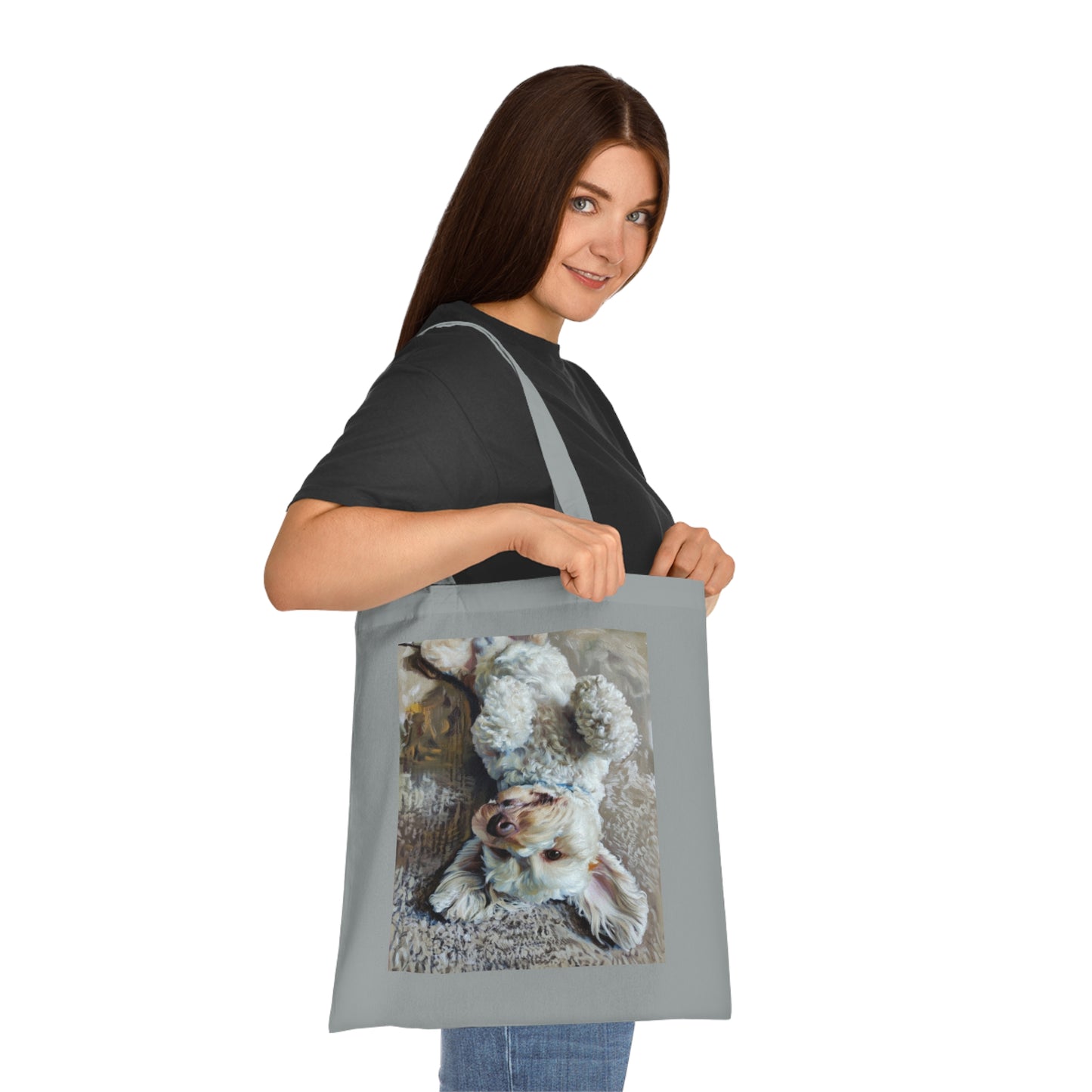 Cute Puppy Photo Cotton Tote — Adorable Dog Lover Gift Tote Bag