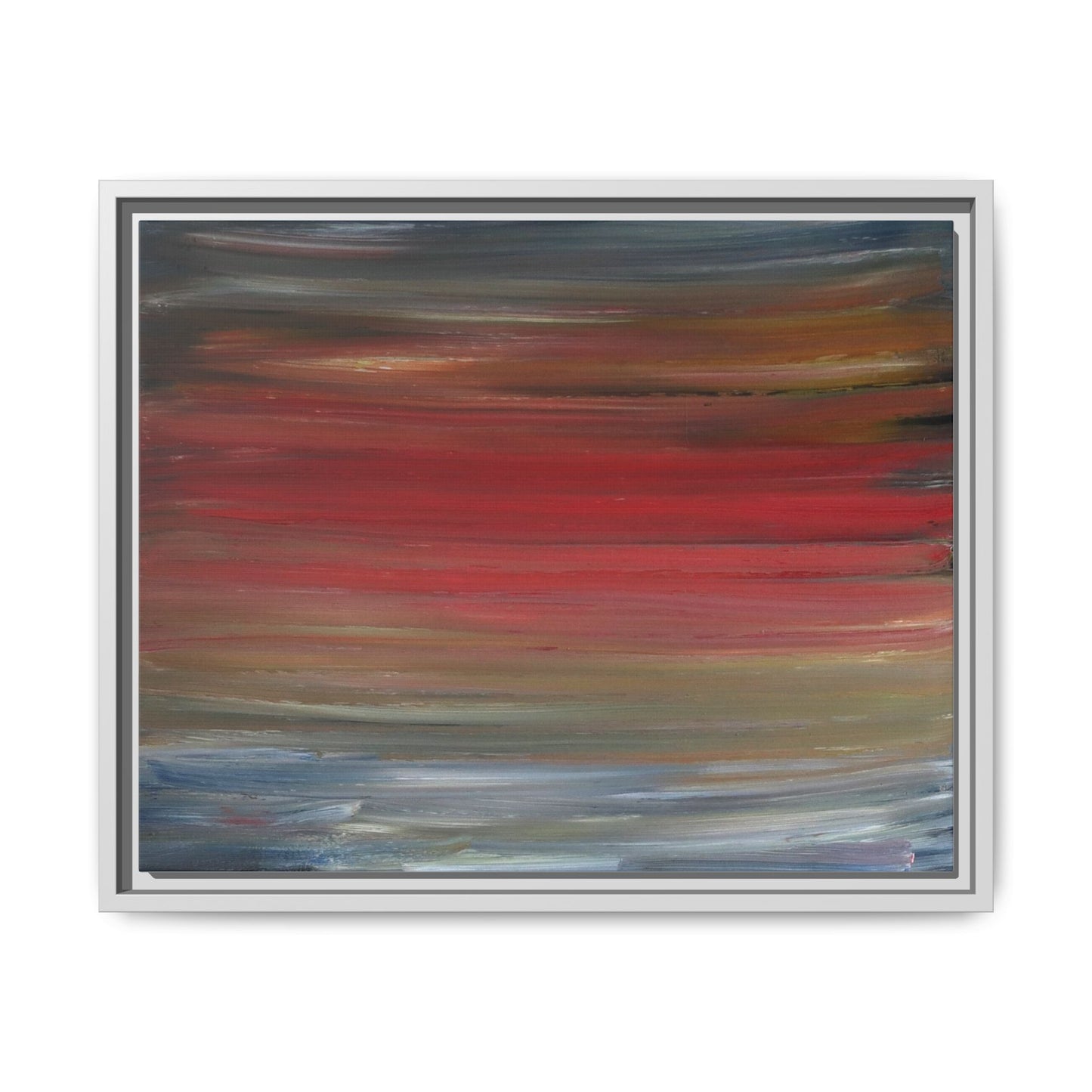 Misty morning by Norman Barrett Framed Matte Canvas Wall Art