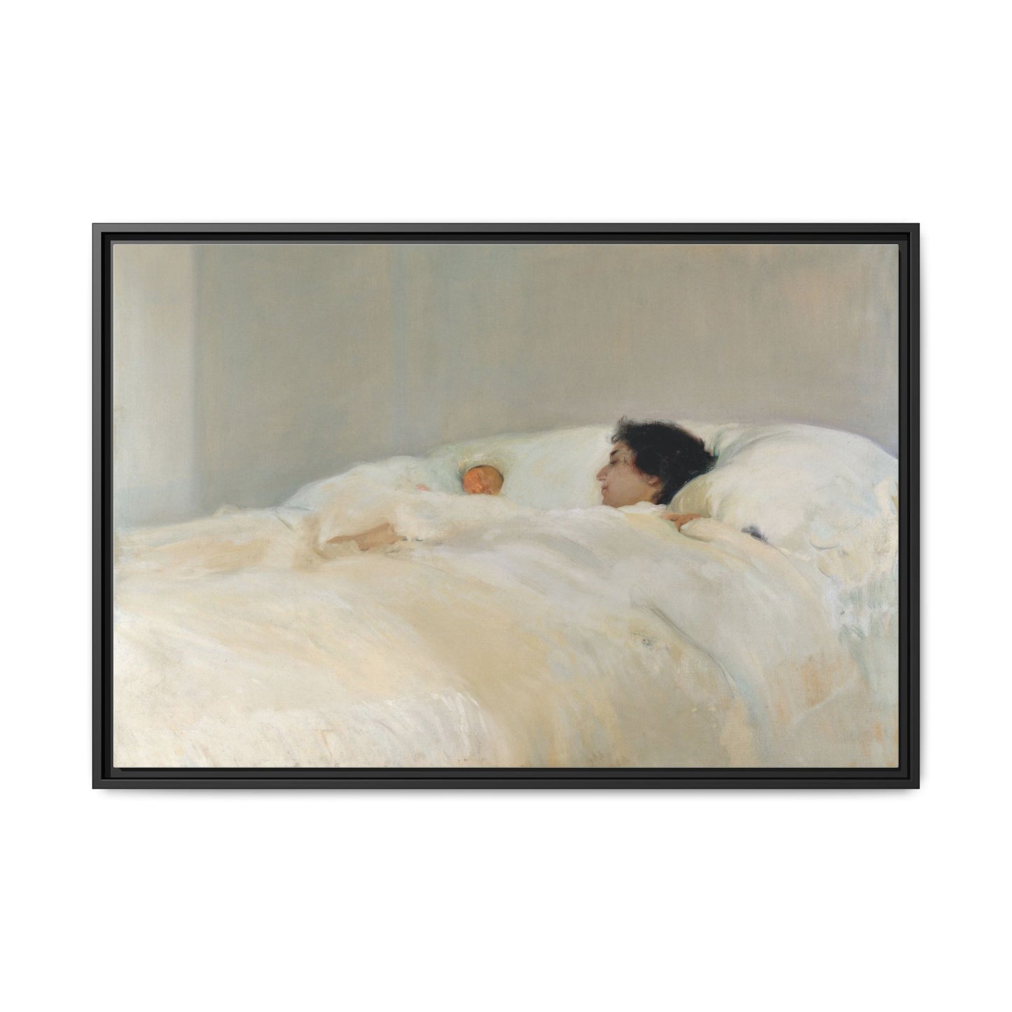 Mother by Joaquin Sorolla y Bastida Framed Matte Canvas Wall Art Print