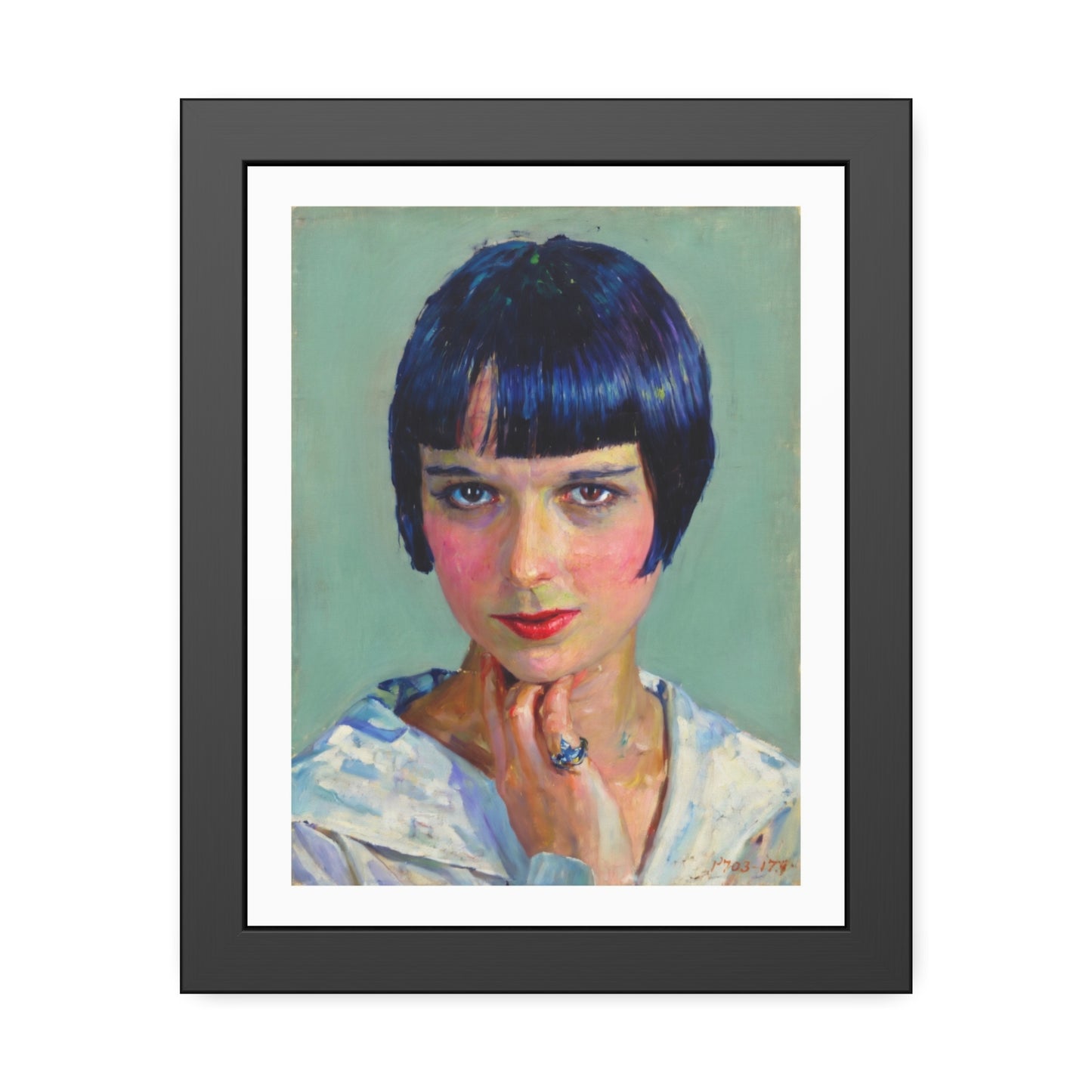 Vintage Portrait Framed Poster — 1920s Flapper Art Print
