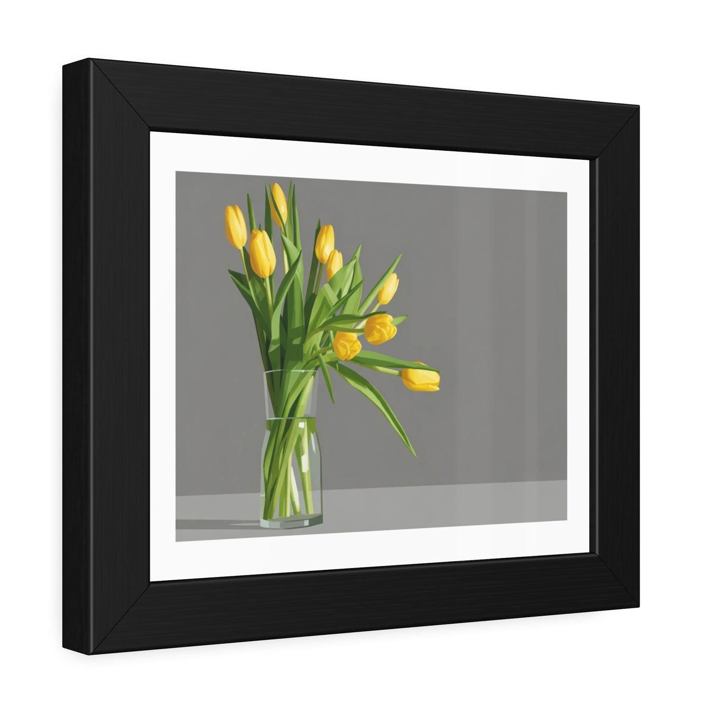 Yellow Tulip Framed Print — Modern Botanical Wall Art