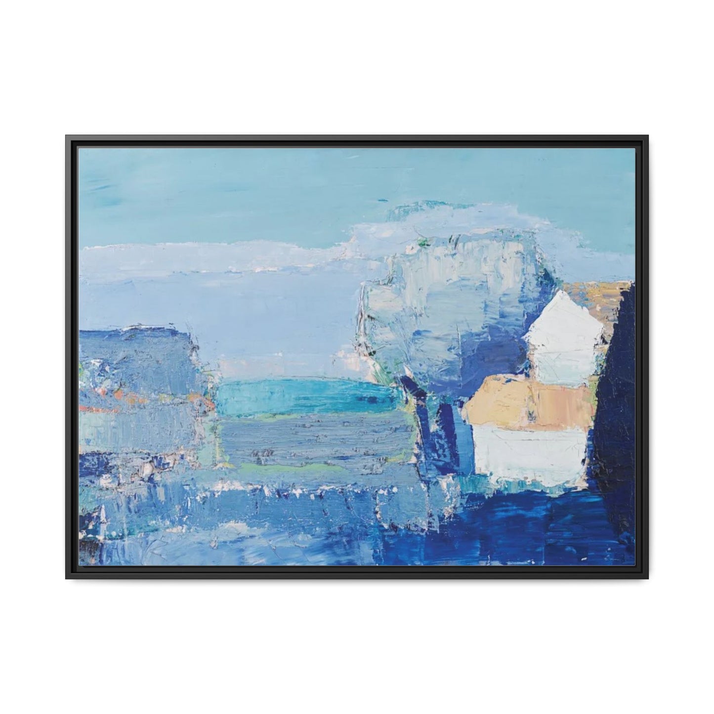 Paysage de Provence by Nicolas de Staël Framed Matte Canvas Seascape Wall Art Print
