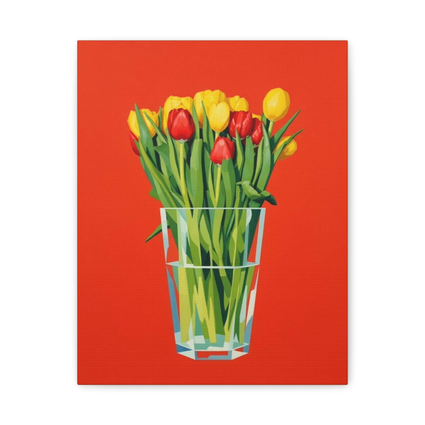 Tulip Bouquet Canvas Print — Vibrant Red Floral Wall Art