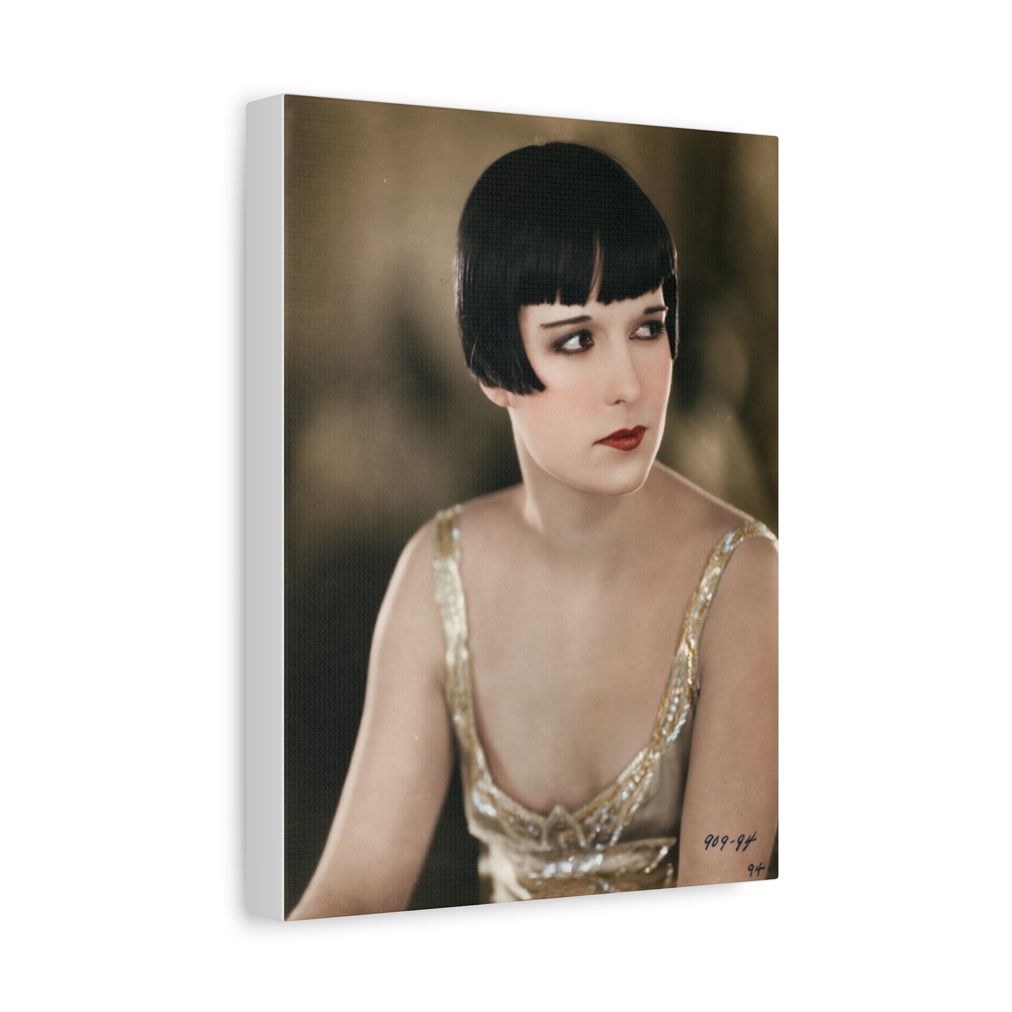 Vintage 1920s Louise Brooks Portrait Matte Canvas Print — Stretched Wall Art