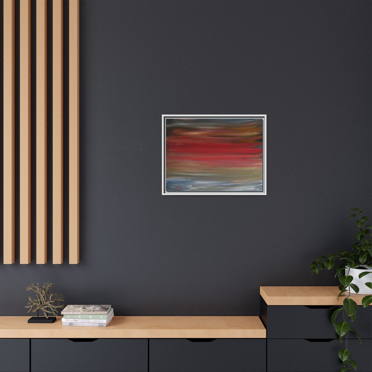 Misty morning by Norman Barrett Framed Matte Canvas Wall Art