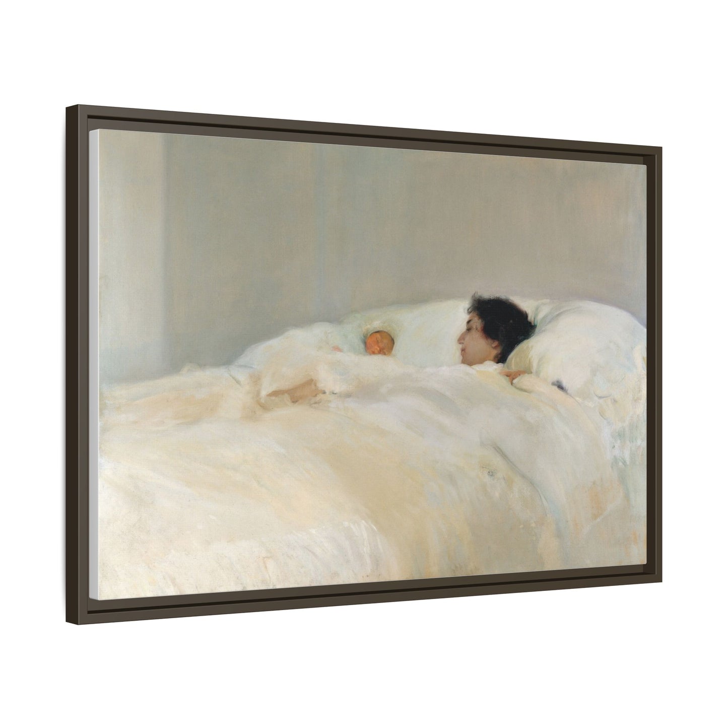 Mother by Joaquin Sorolla y Bastida Framed Matte Canvas Wall Art Print