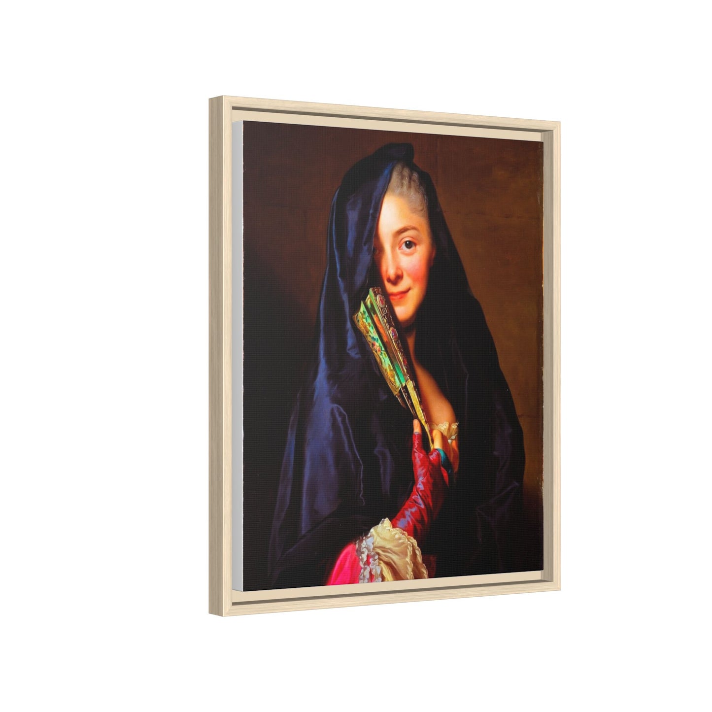 Framed Matte Canvas Wall Art — Classical Portrait Print