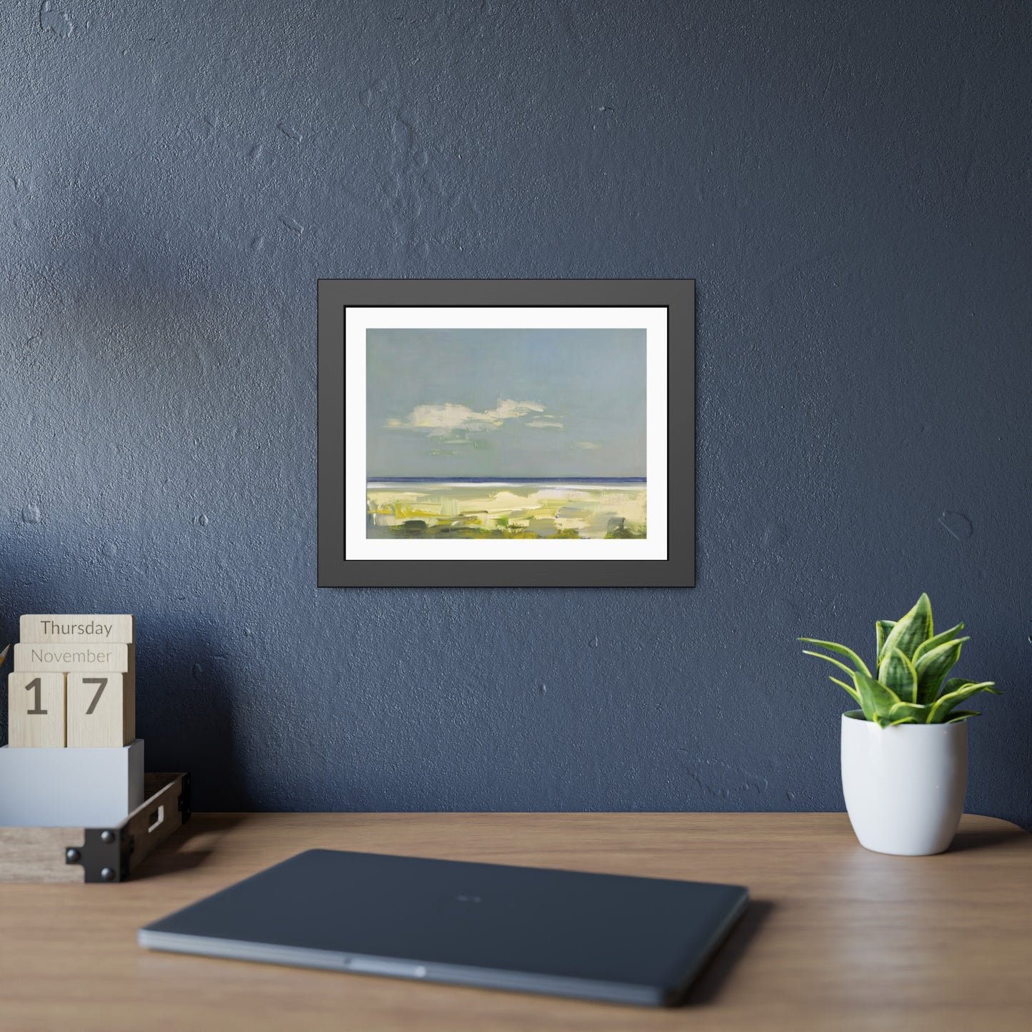 Framed Beach Print Poster — Coastal Landscape Wall Art