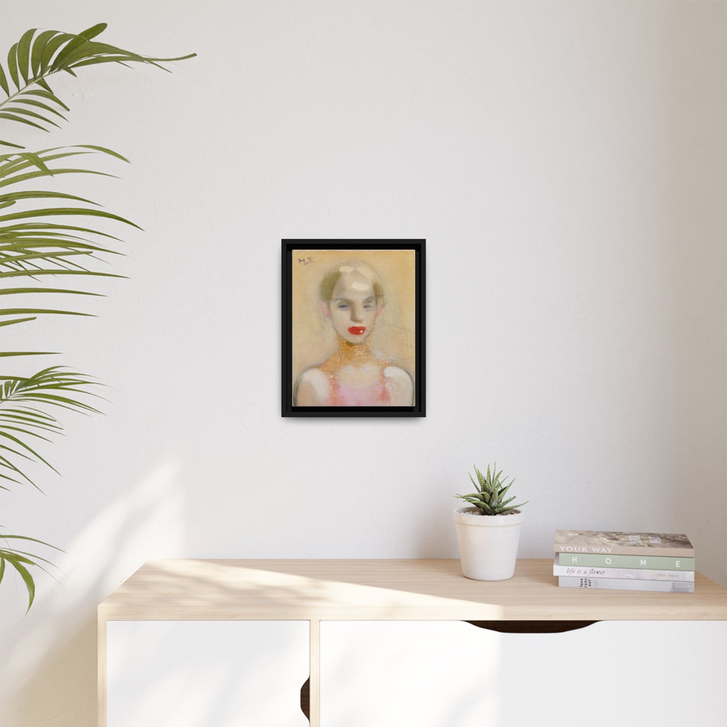 Circus Girl by Helene Schjerfbeck Framed Matte Canvas Portrait Art Print