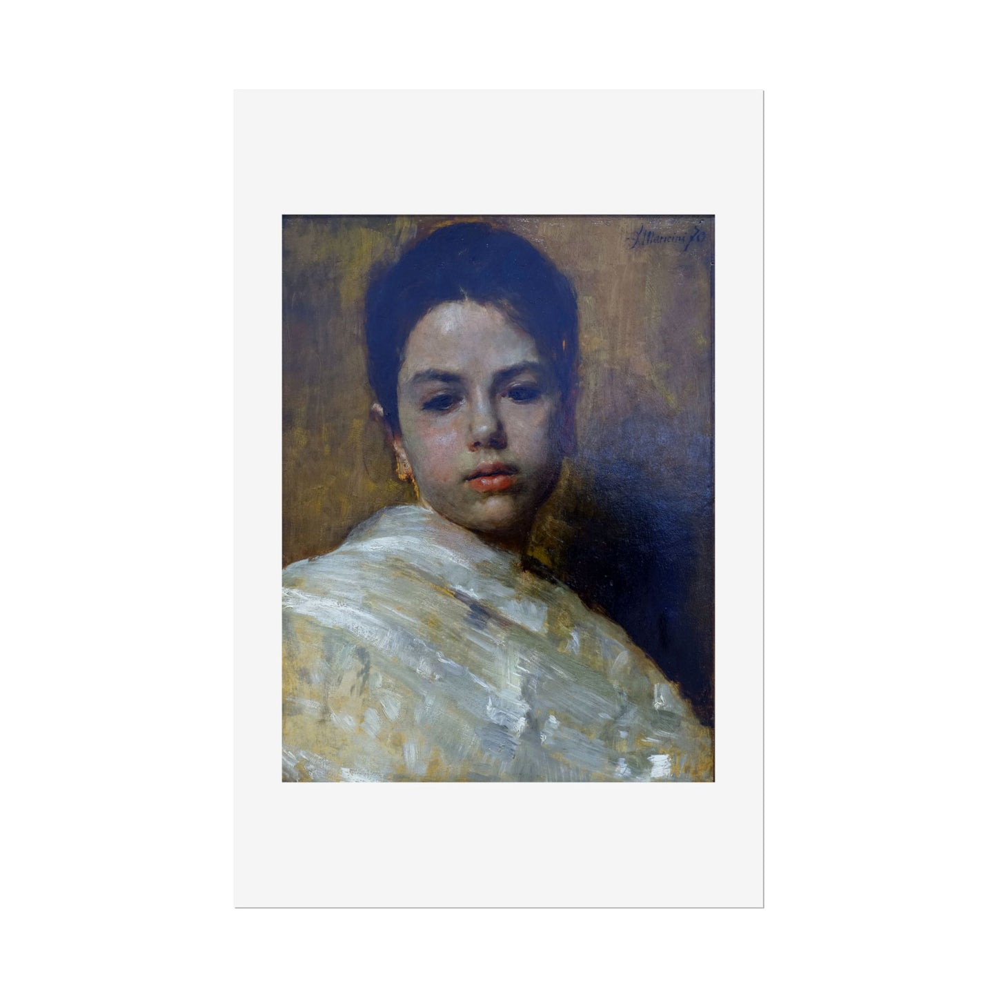 Carminella by Antonio Mancini Wall Art Print