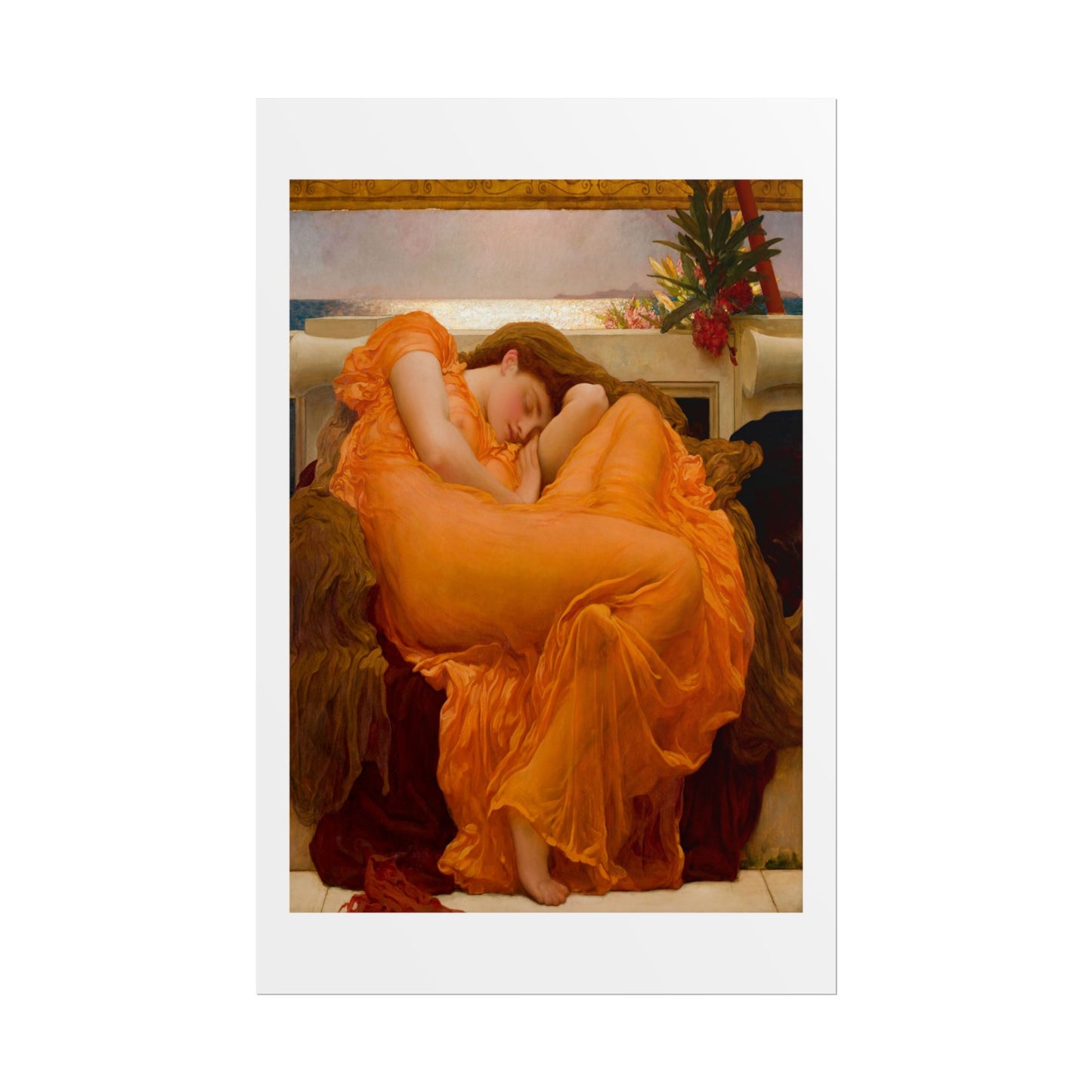 Flaming June by Lord Frederic Leighton Wall Art Print