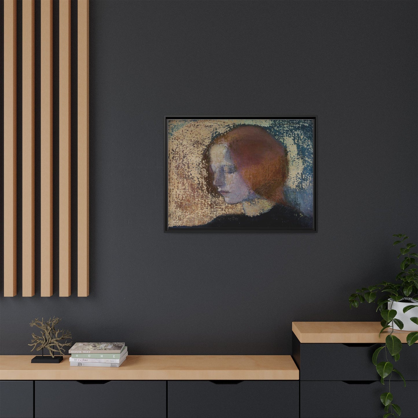 Fragment by Helena Schjerfbeck Framed Matte Canvas Art Print