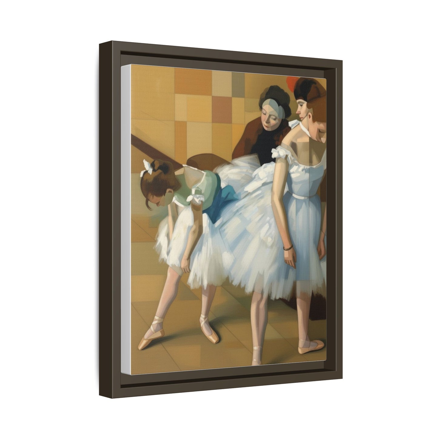 Ballet Dancers Matte Framed Canvas – Impressionist Dance Wall Art
