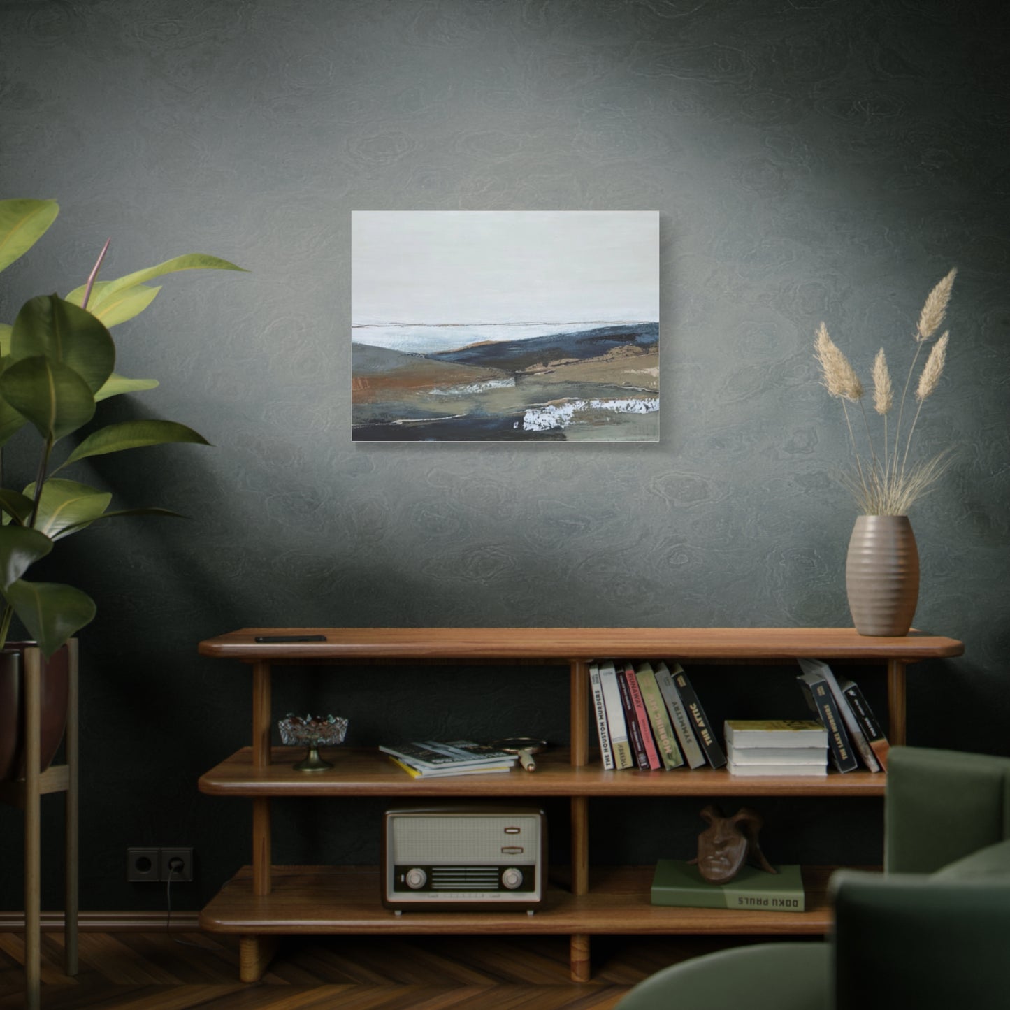 Abstract Coastal Landscape Canvas — Stretched Matte Wall Art