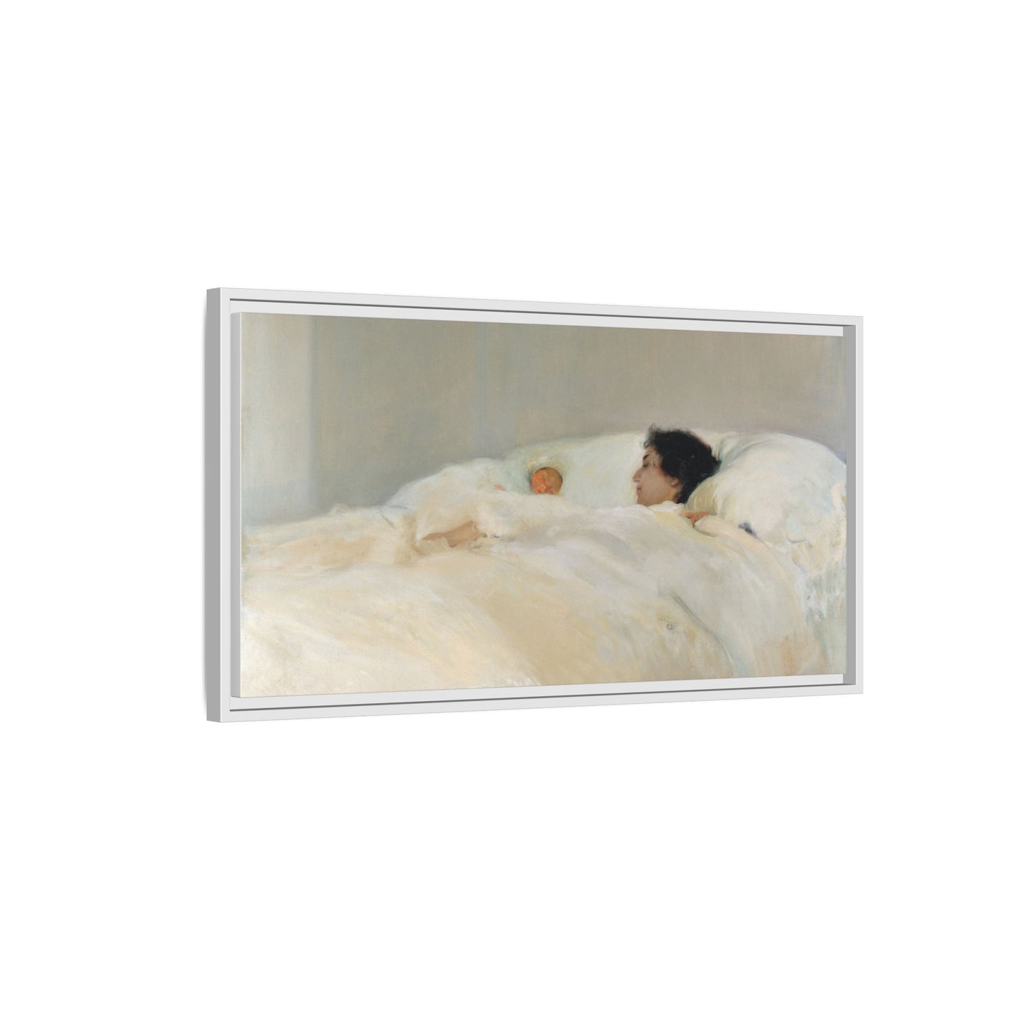 Mother by Joaquin Sorolla y Bastida Framed Matte Canvas Wall Art Print