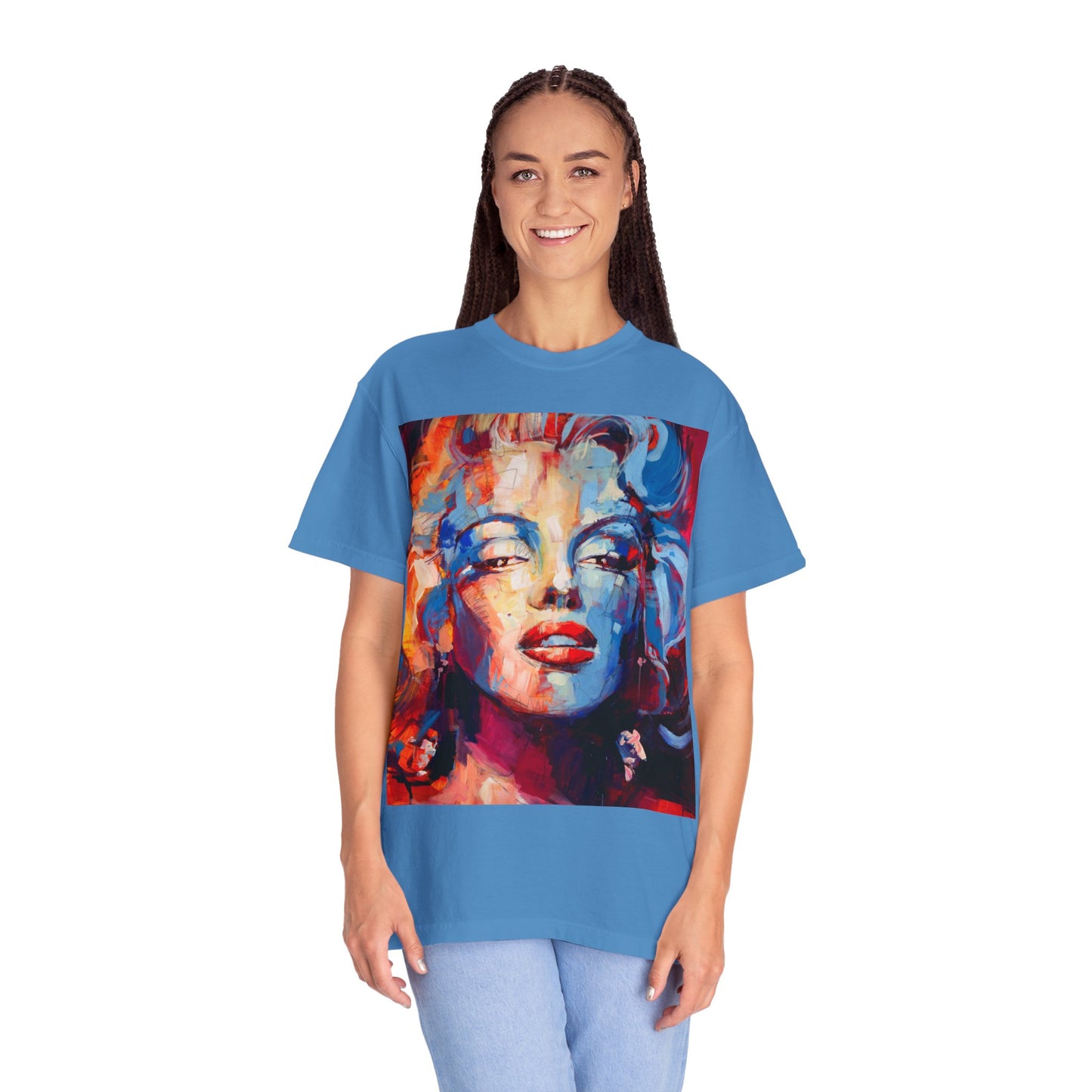 Artistic Pop Portrait T-Shirt — Colorful Marilyn-Inspired Graphic Tee