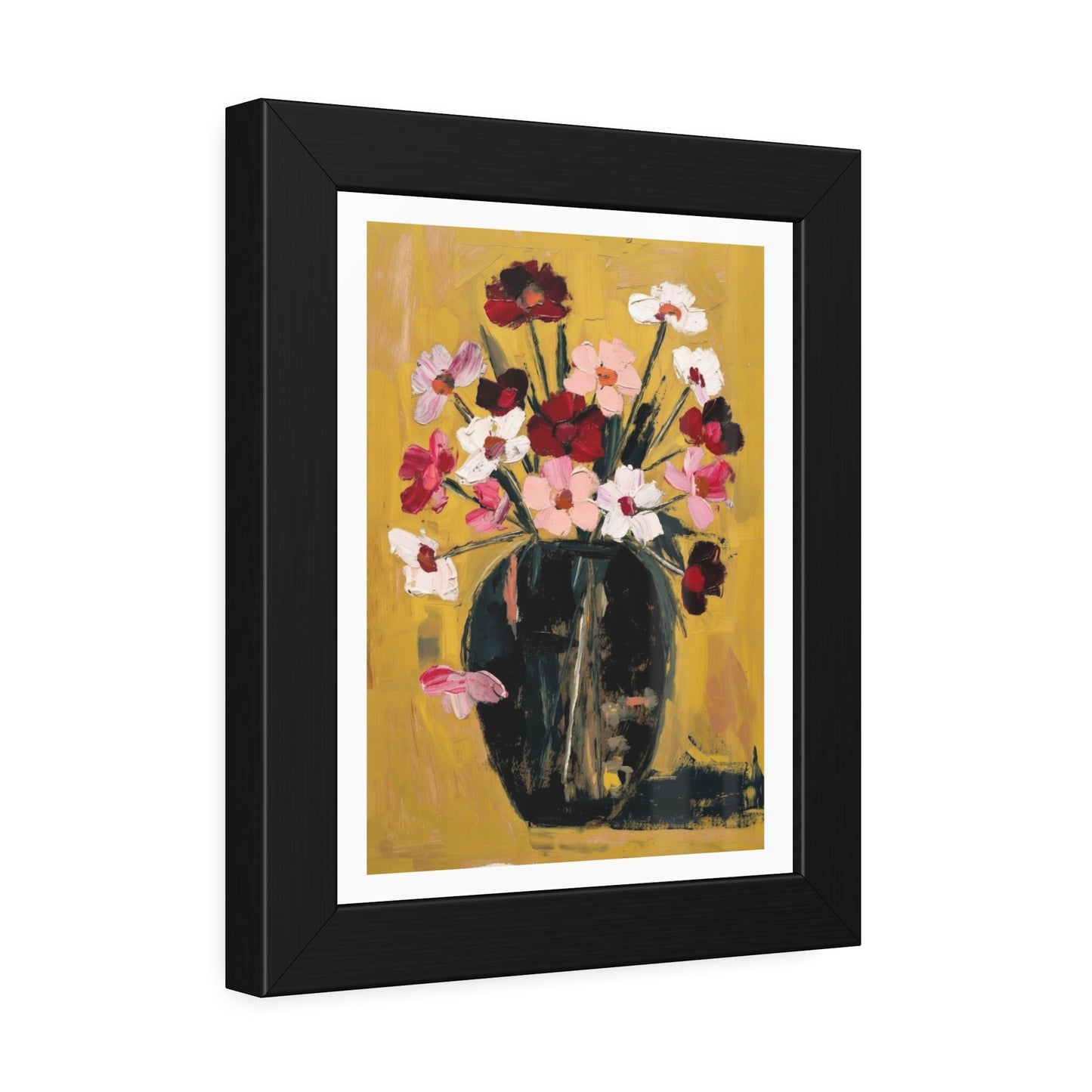 Framed Poster  Abstract Floral Vase Art Print