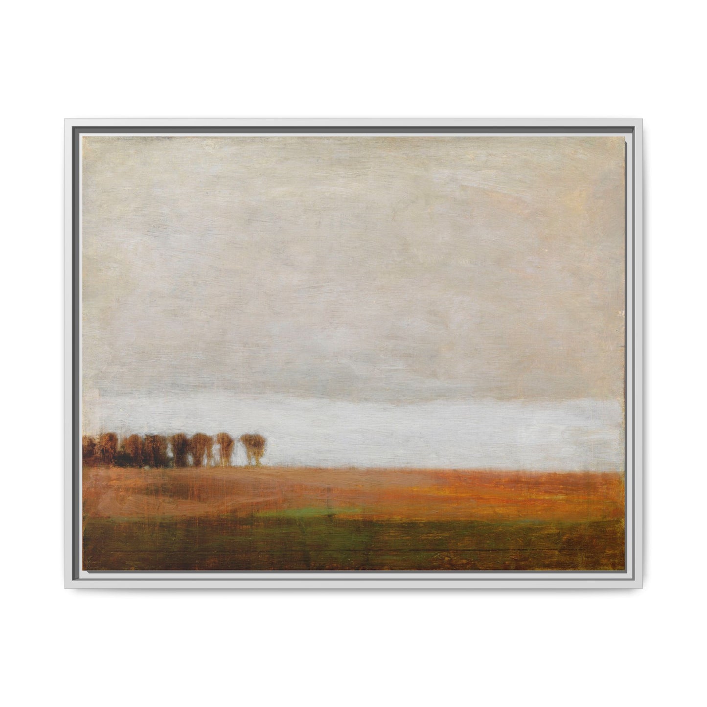 View of Jaegersborg Allé, North of Copenhagen by Vilhelm Hammershøi Framed Matte Canvas Wall Art Print