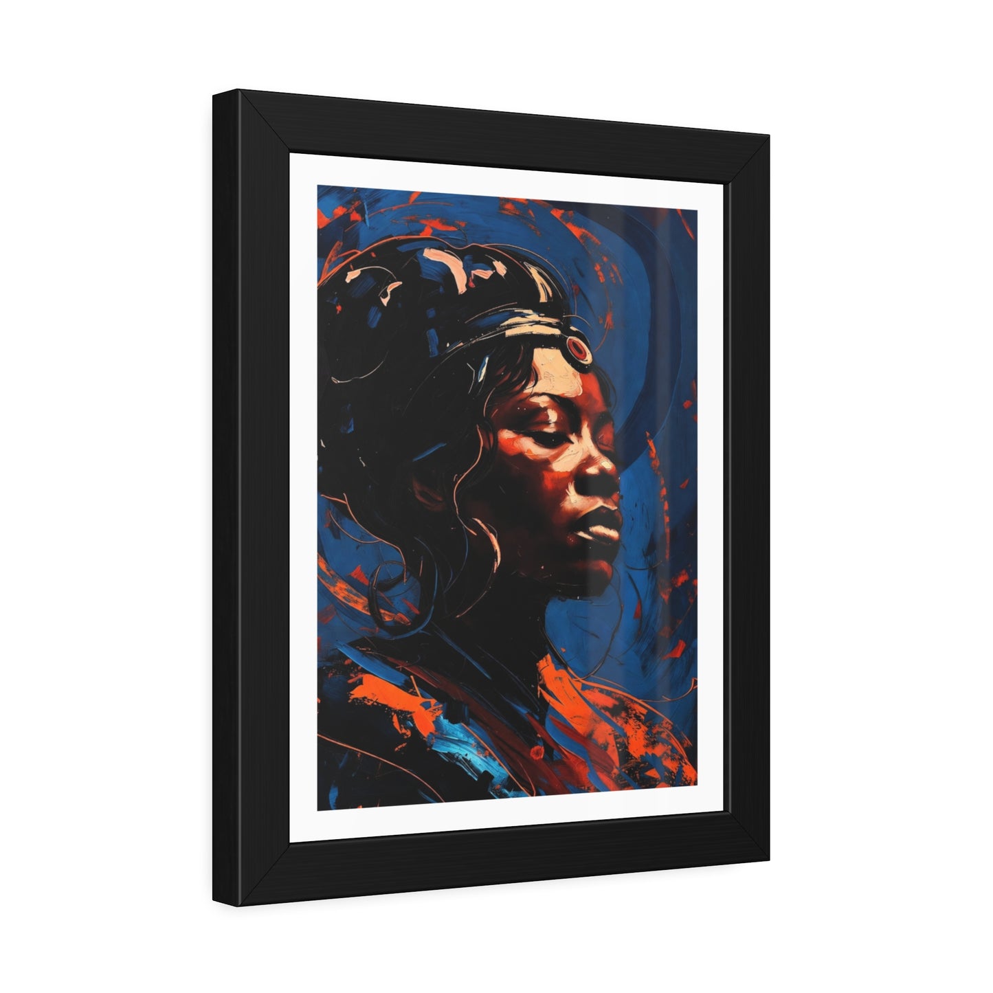Framed Art Poster — Bold Abstract Portrait Wall Art