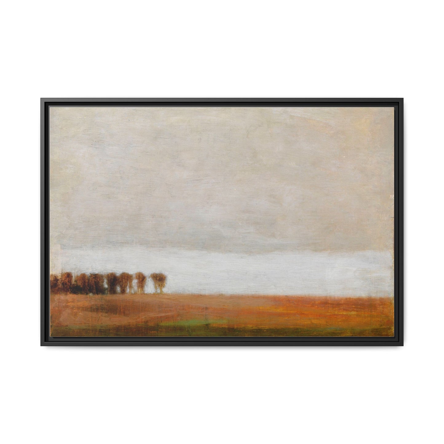 View of Jaegersborg Allé, North of Copenhagen by Vilhelm Hammershøi Framed Matte Canvas Wall Art Print