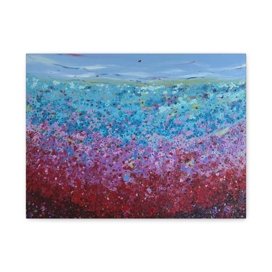 Bloom by Unknown Abstract Coastal Bloom Canvas Wall Art — Matte Stretched 1.25"